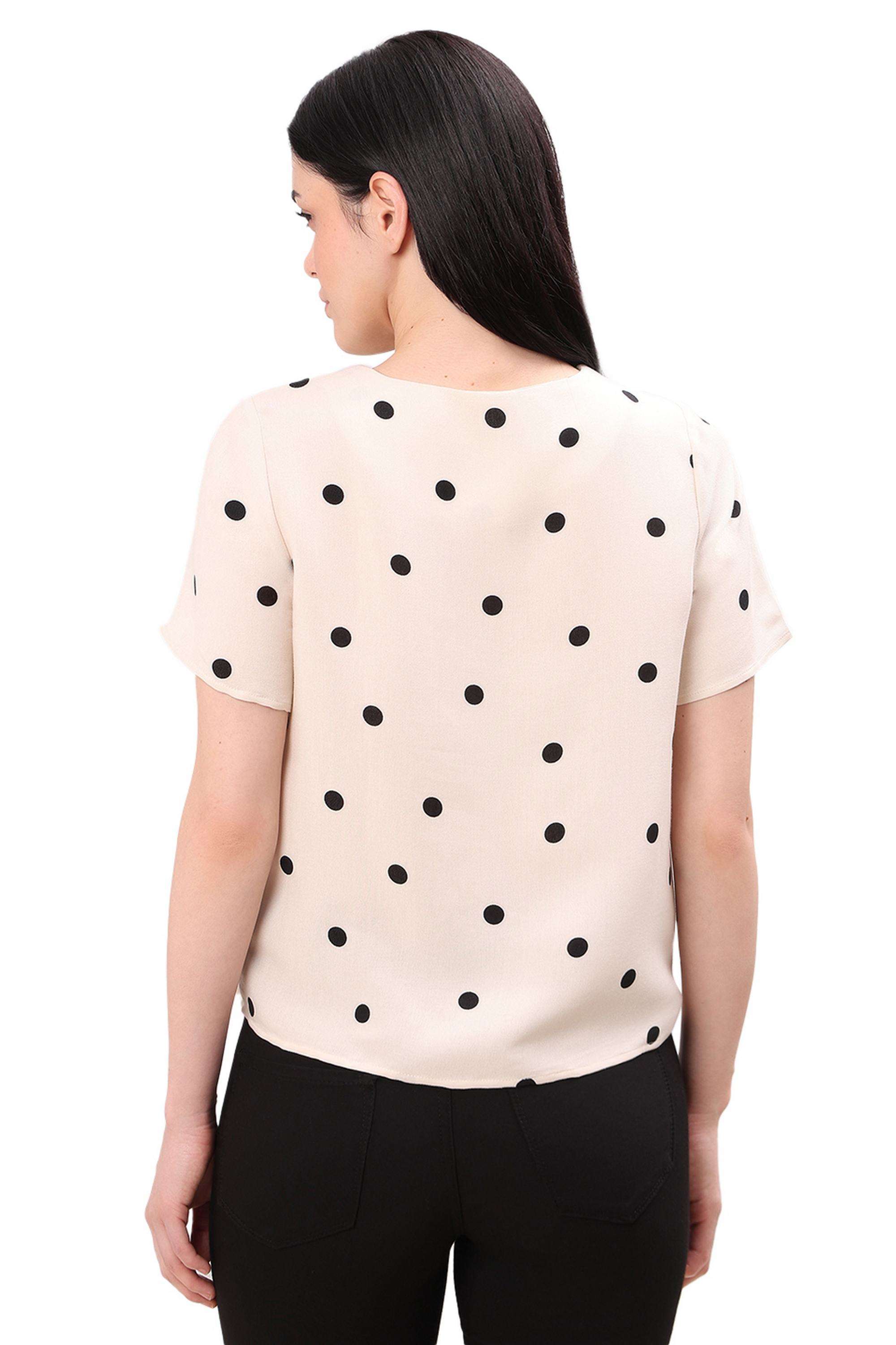 Printed-Viscose-V-Neck-Women-s-Shirt