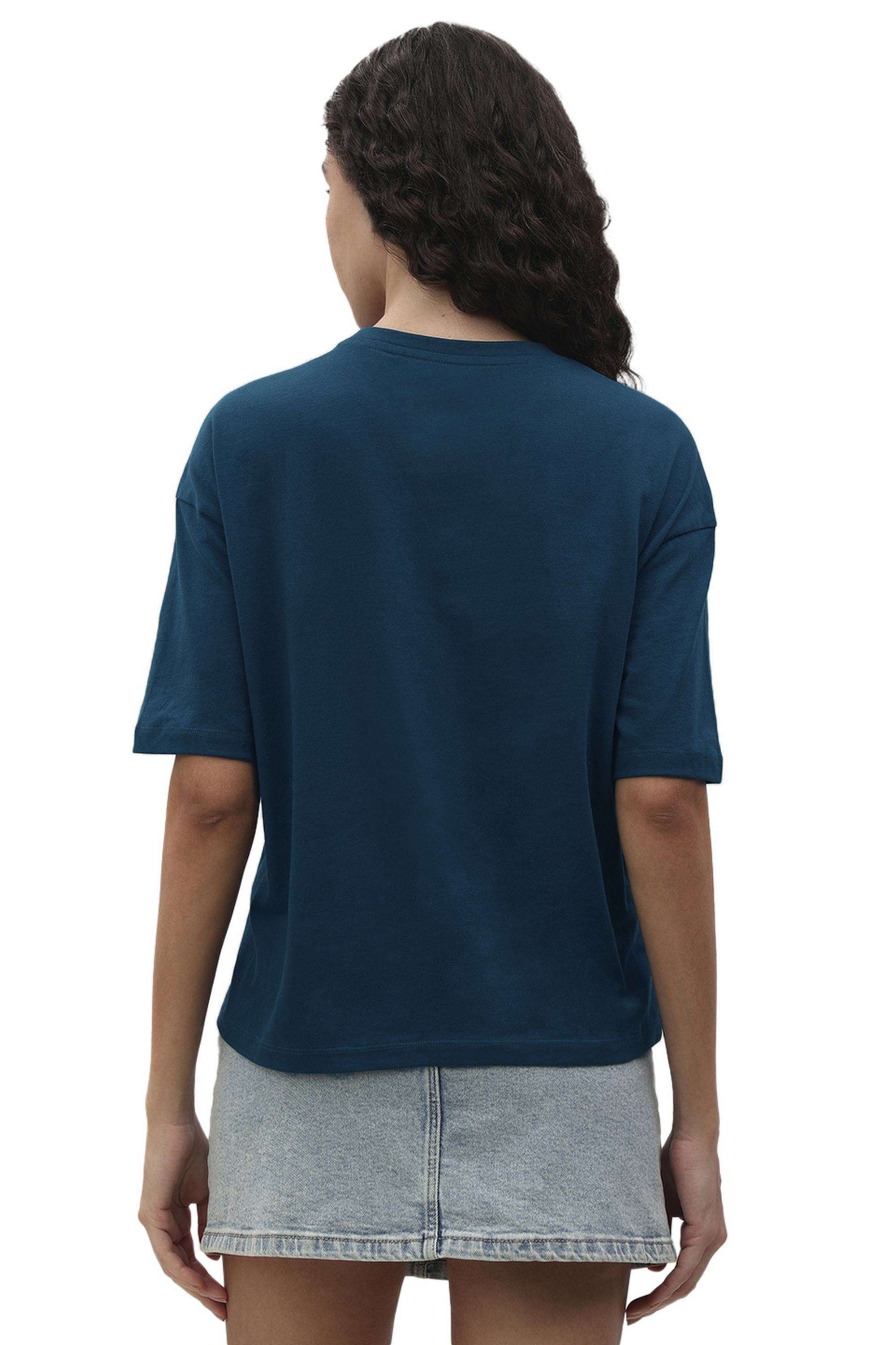 Solid-Cotton-Women-s-T-Shirt