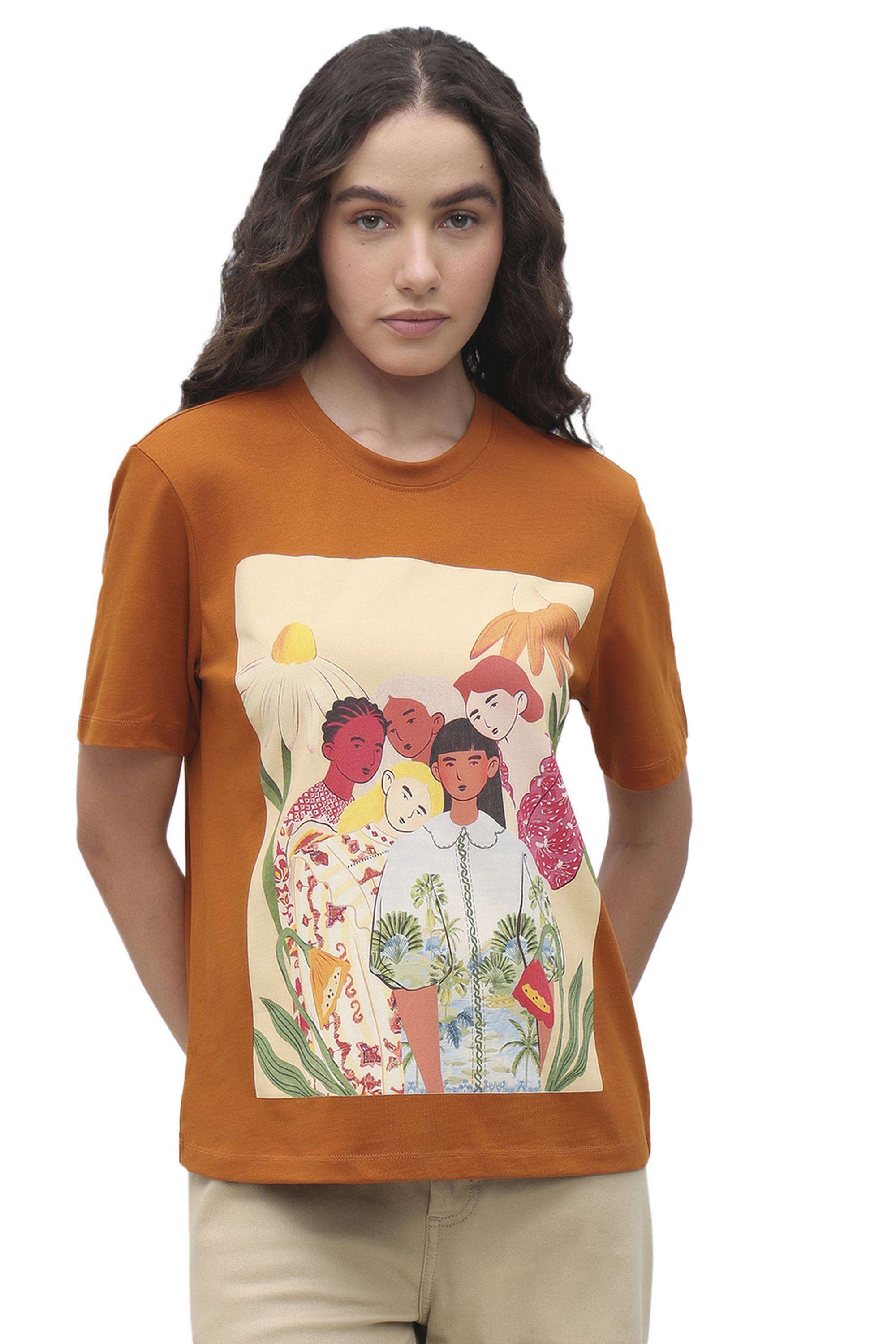 Printed-Cotton-Round-Neck-Women-s-T-Shirt