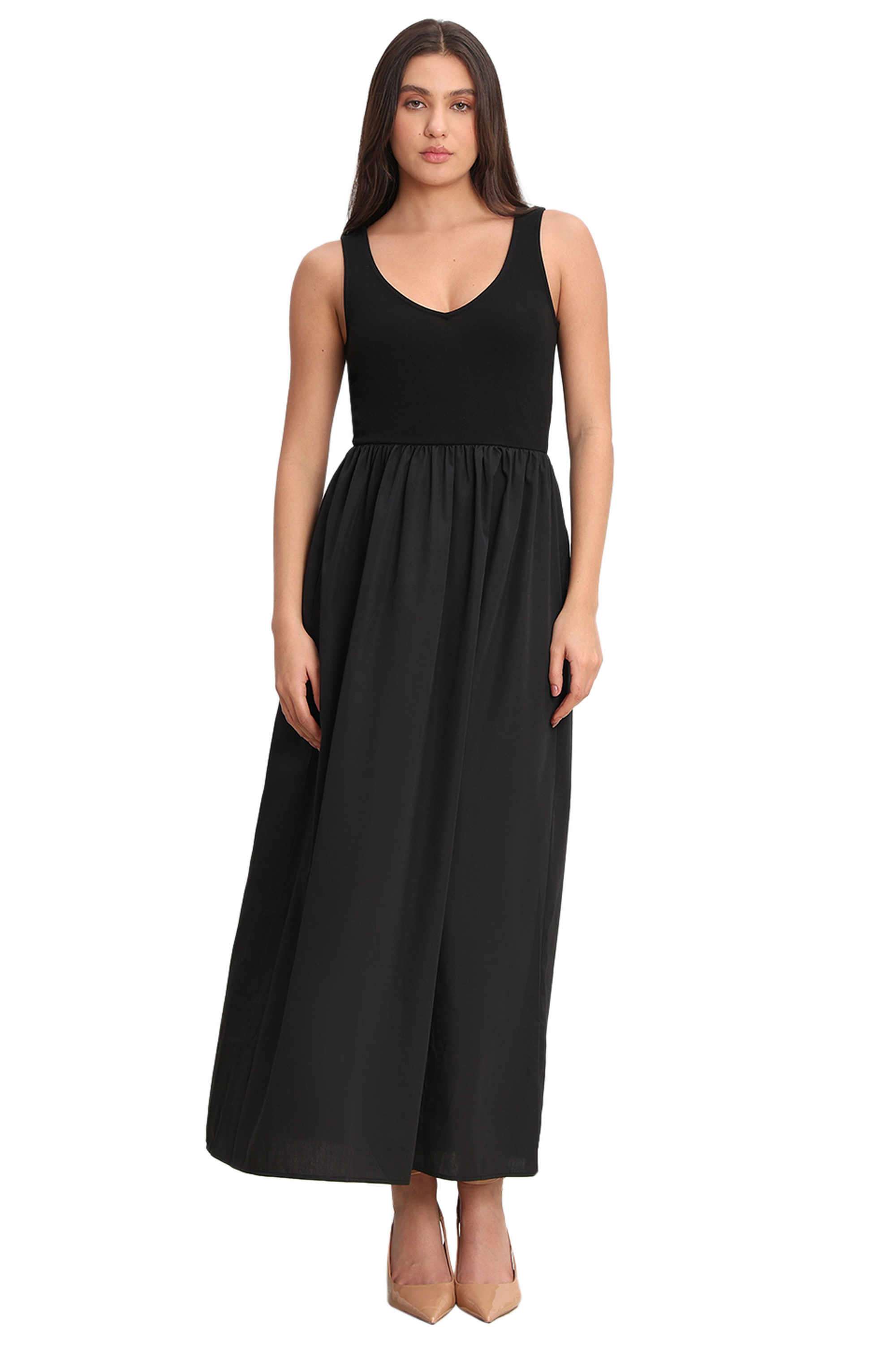 vero moda Solid Polyester V-Neck Women's Dress-picture-42