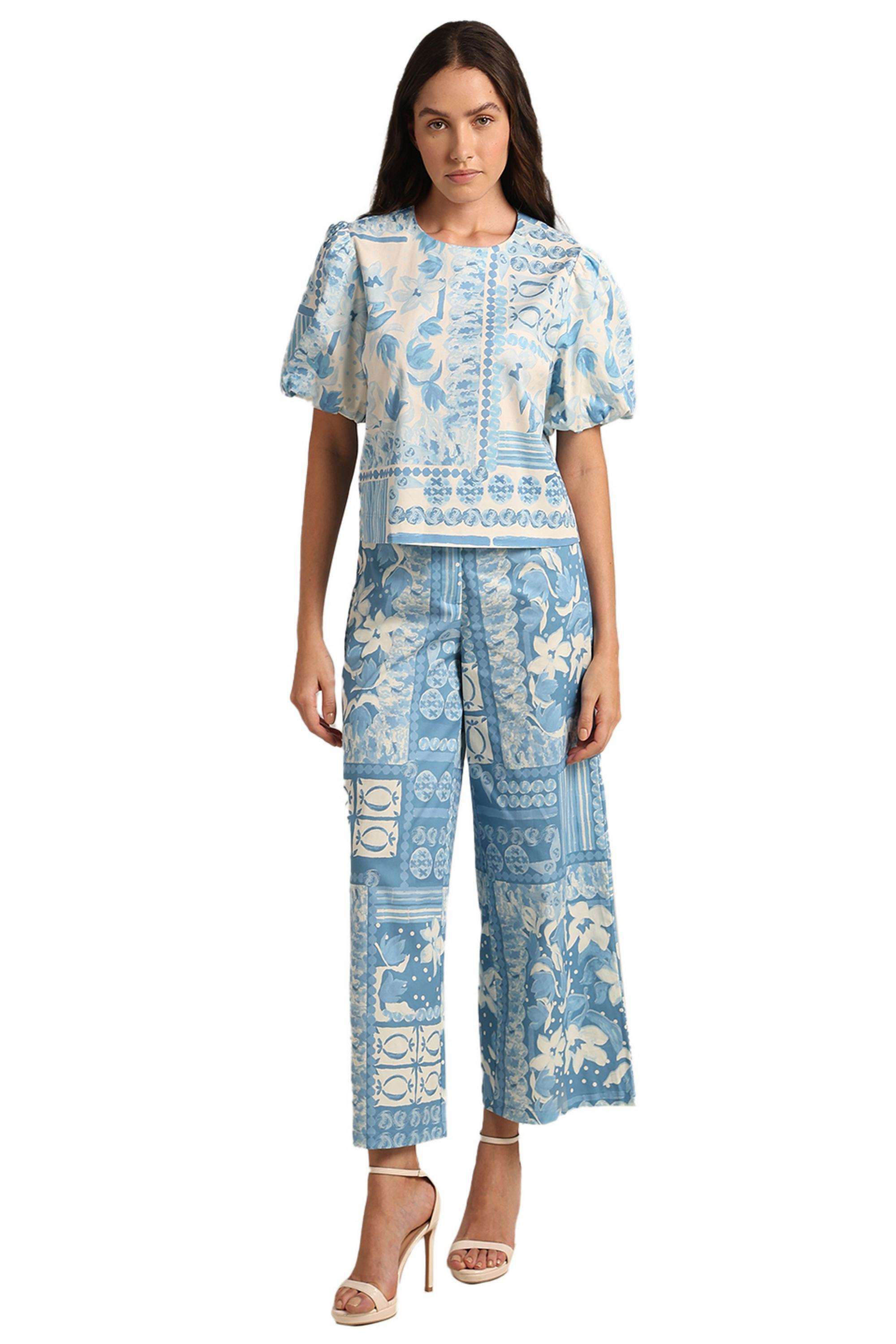 Printed-Cotton-Round-Neck-Women-s-Top