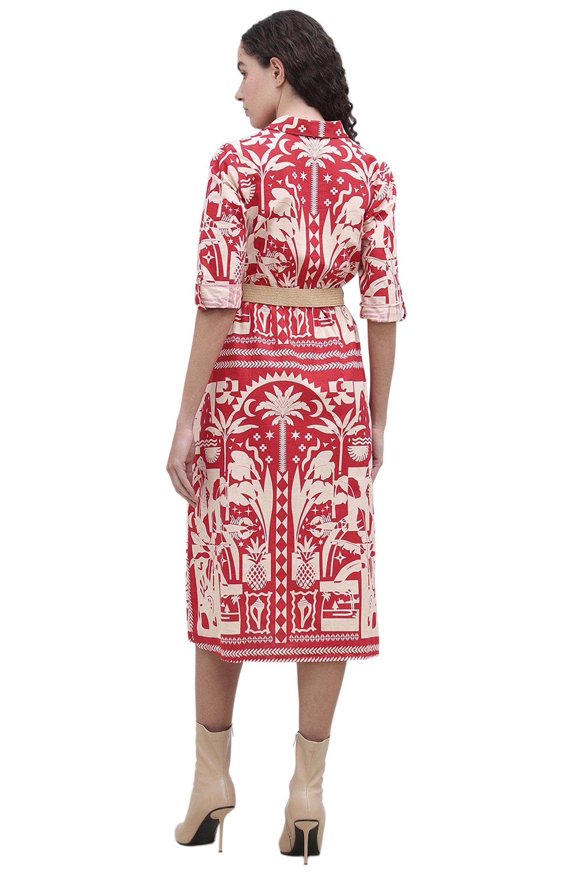 Solid-V-Neck-Cotton-Women-Dress