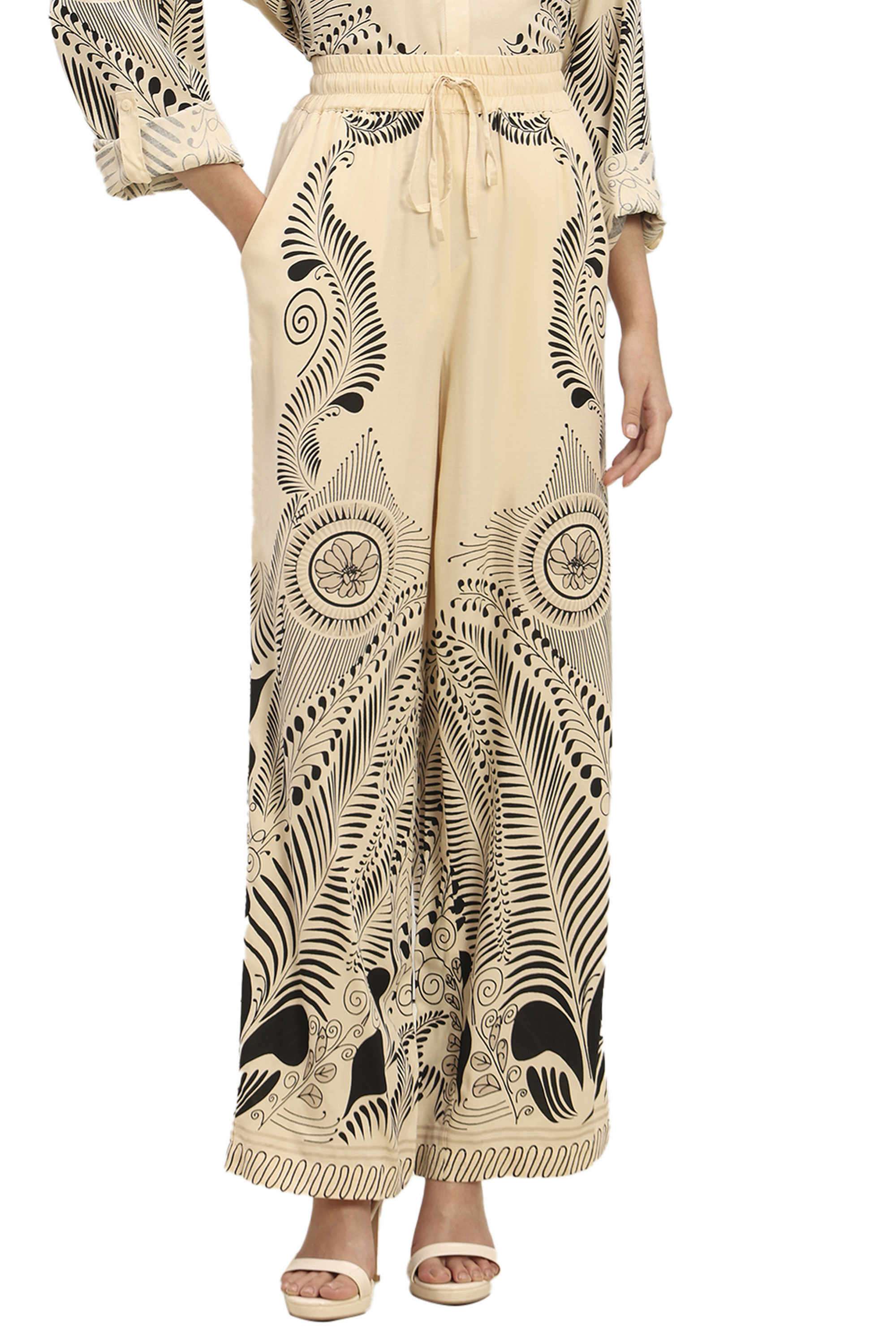 Printed-Viscose-Regular-Fit-Women-s-Pants
