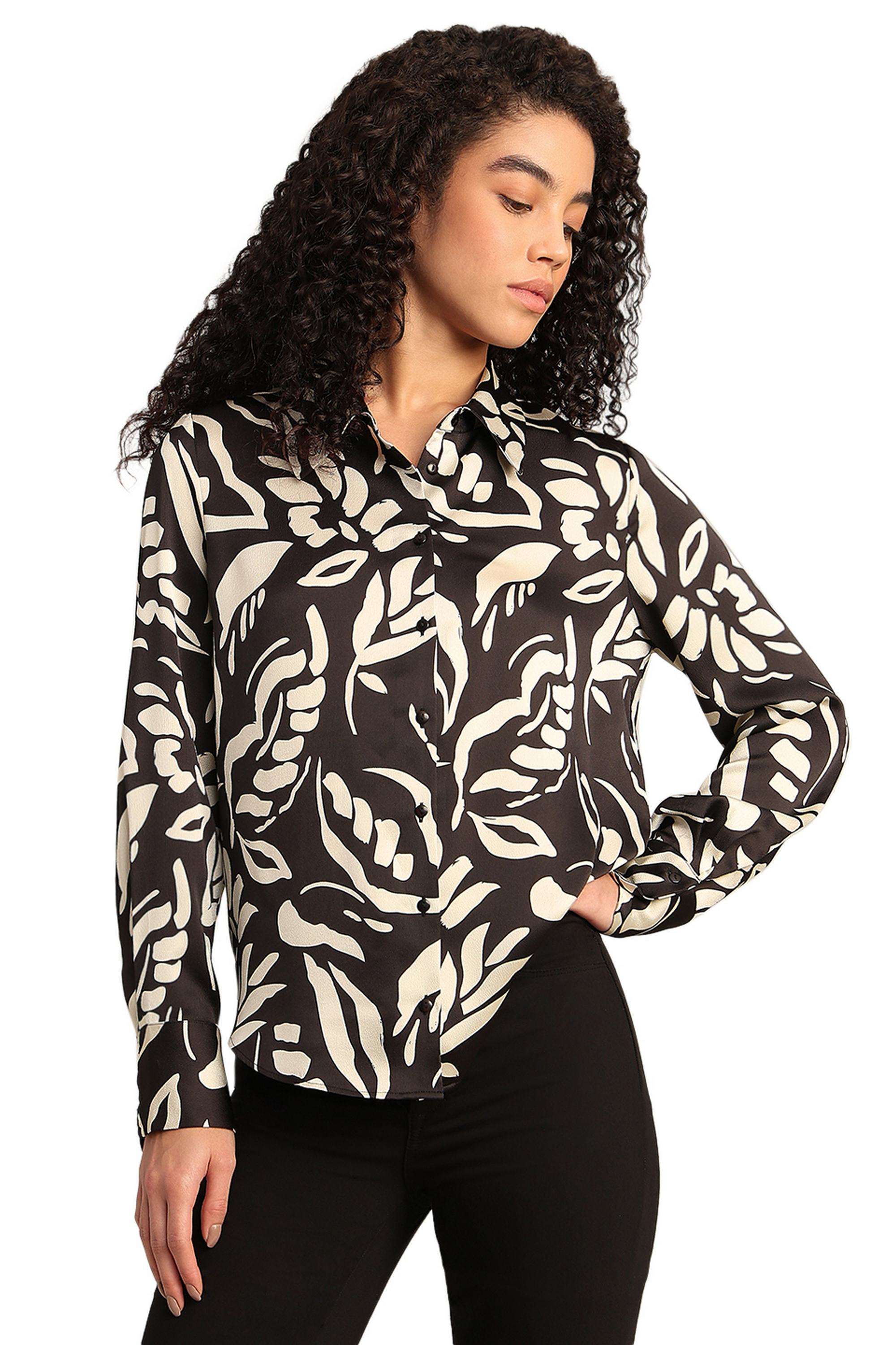 Solid-Polyester-Women-s-Casual-Wear-Shirt