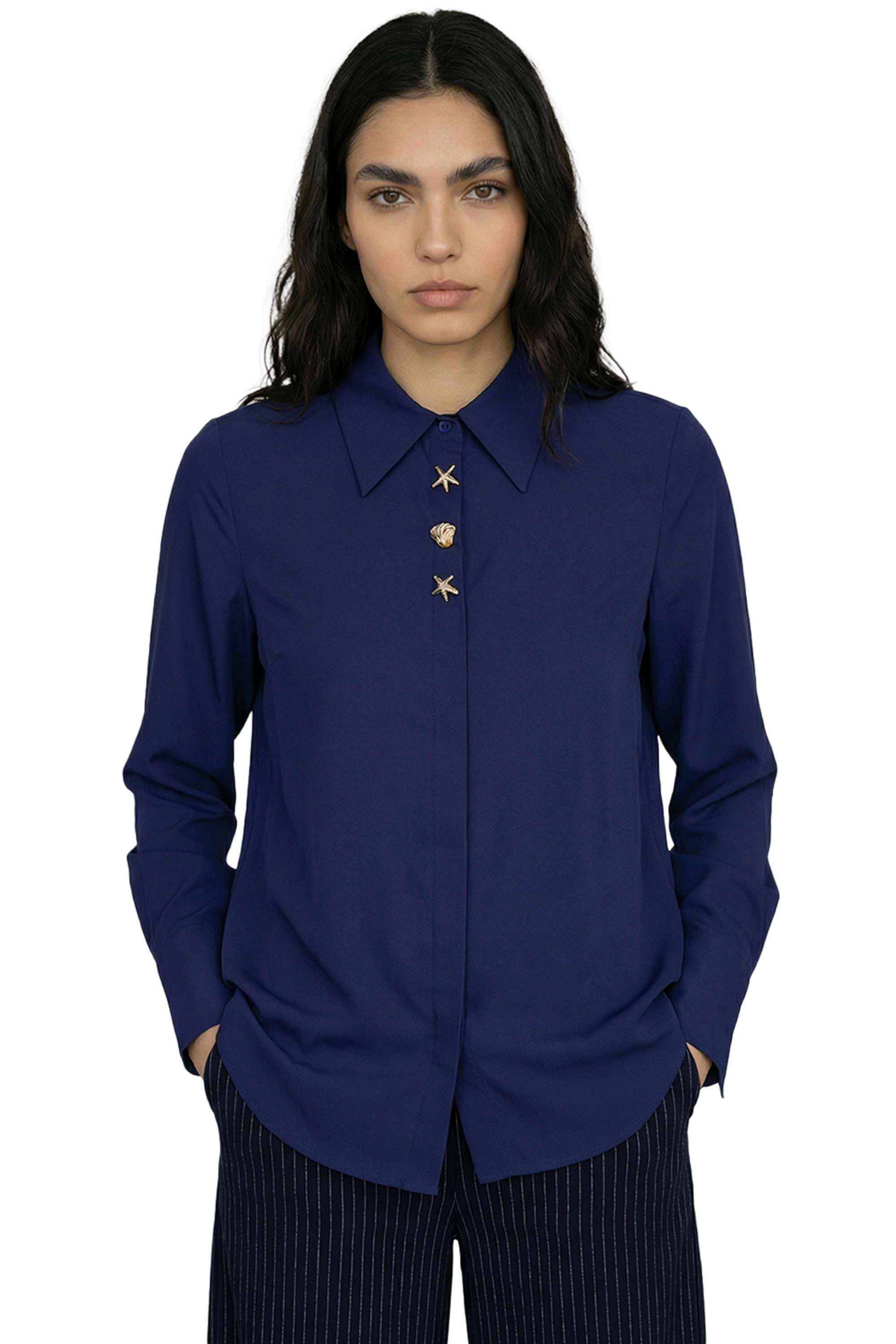 Solid-Cotton-Regular-Fit-Women-s-Casual-Shirt