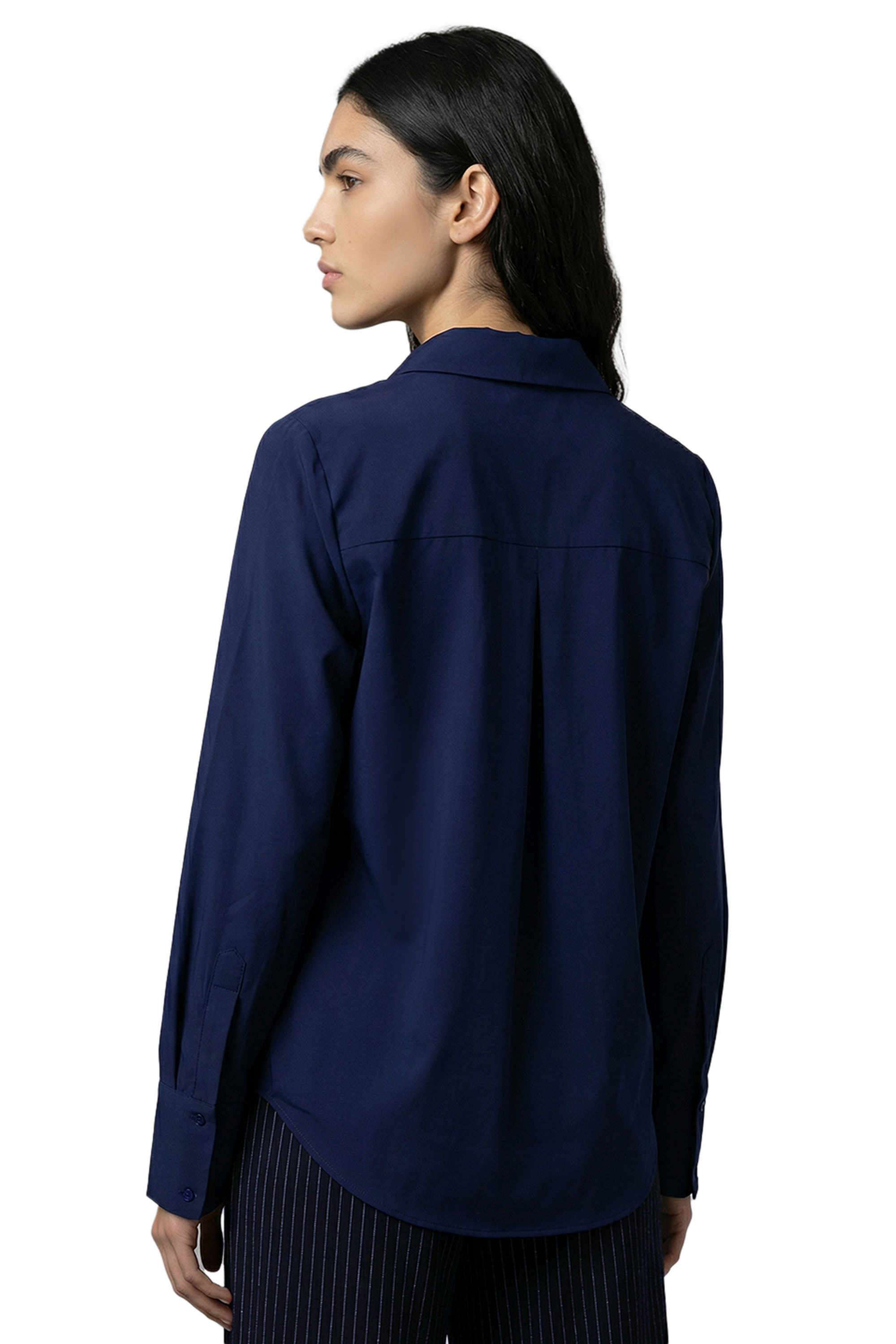 Solid-Cotton-Regular-Fit-Women-s-Casual-Shirt