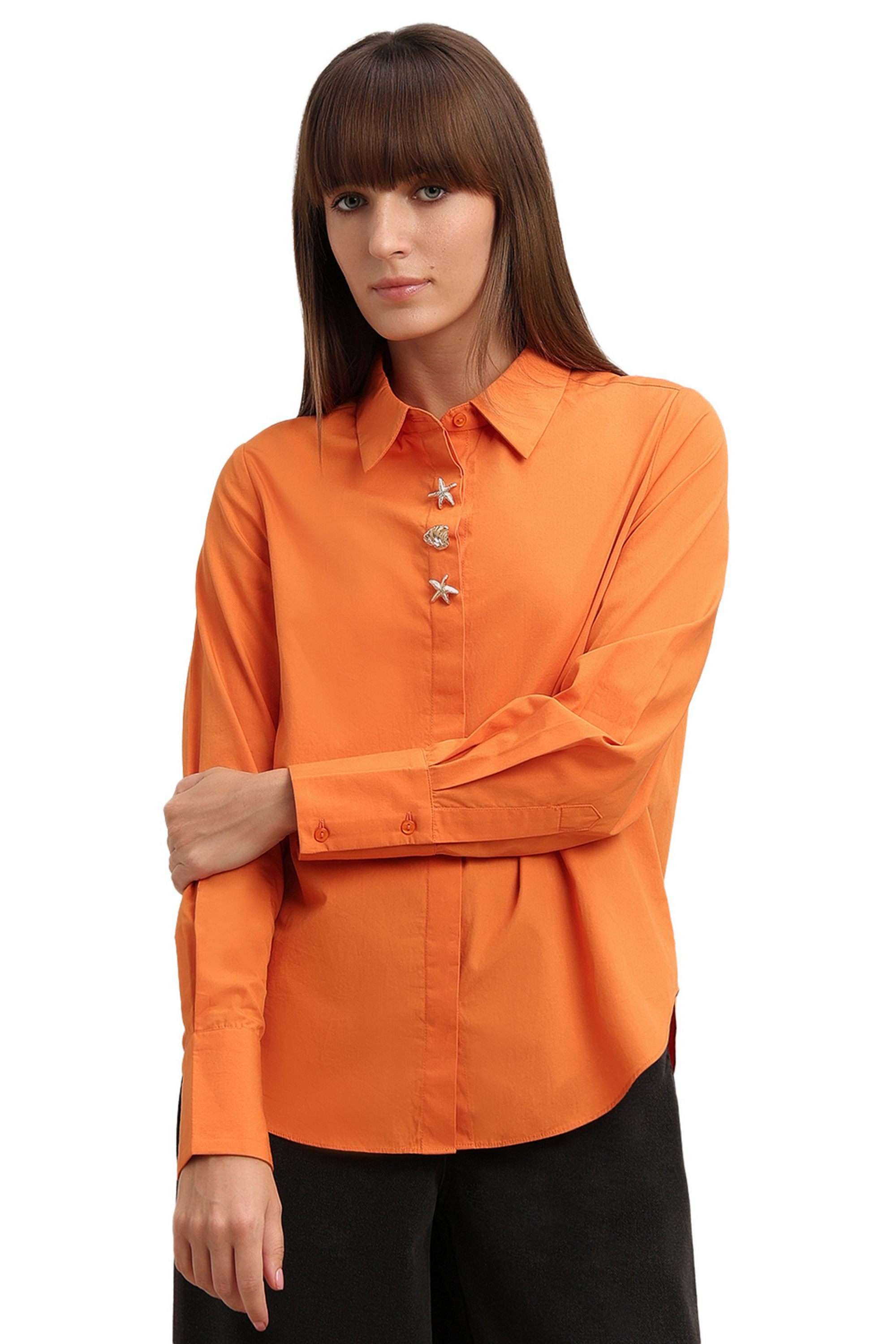 vero moda Solid Cotton Regular Fit Women's Casual Shirt-picture-11