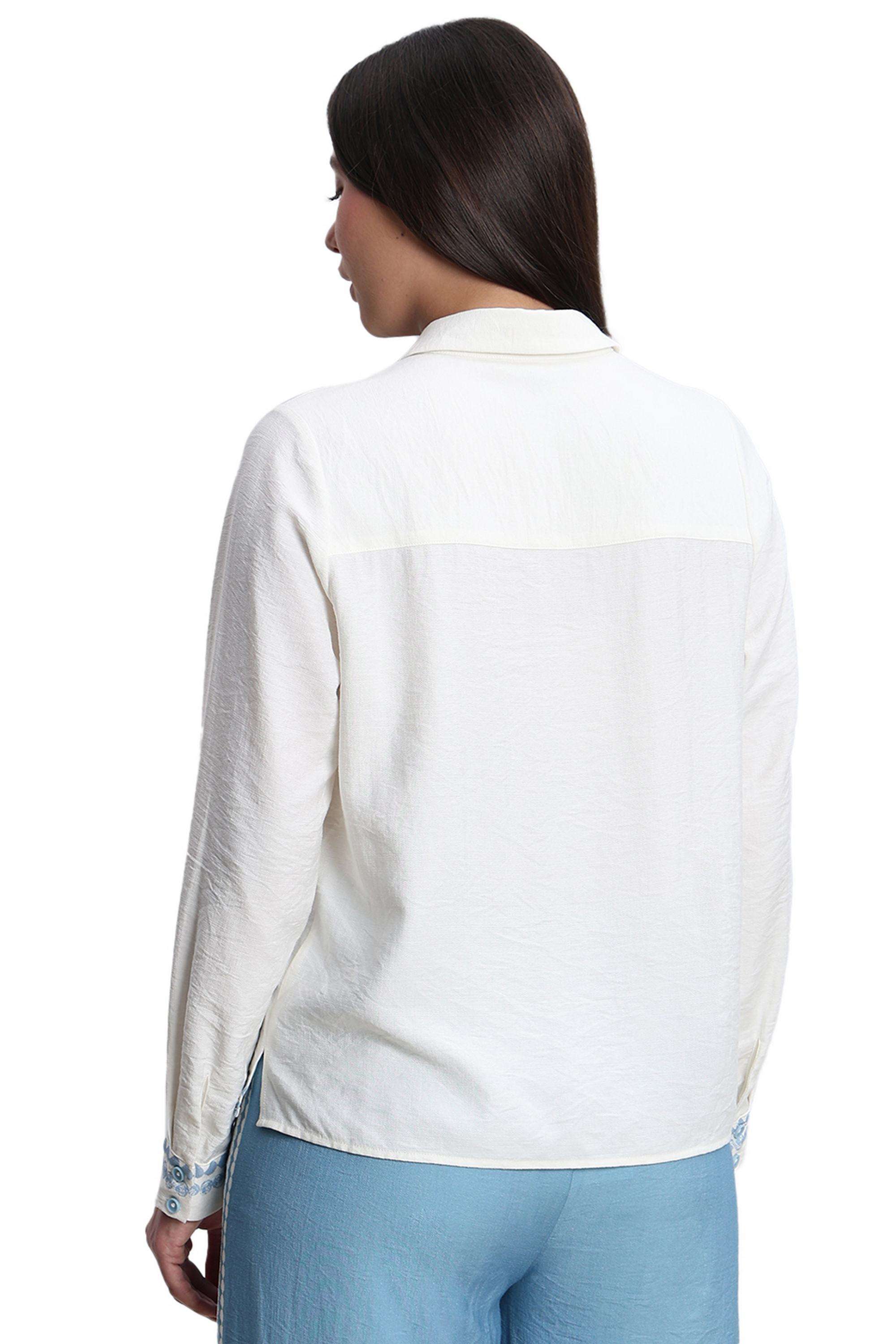 Printed-Rayon-V-Neck-Women-s-Shirt