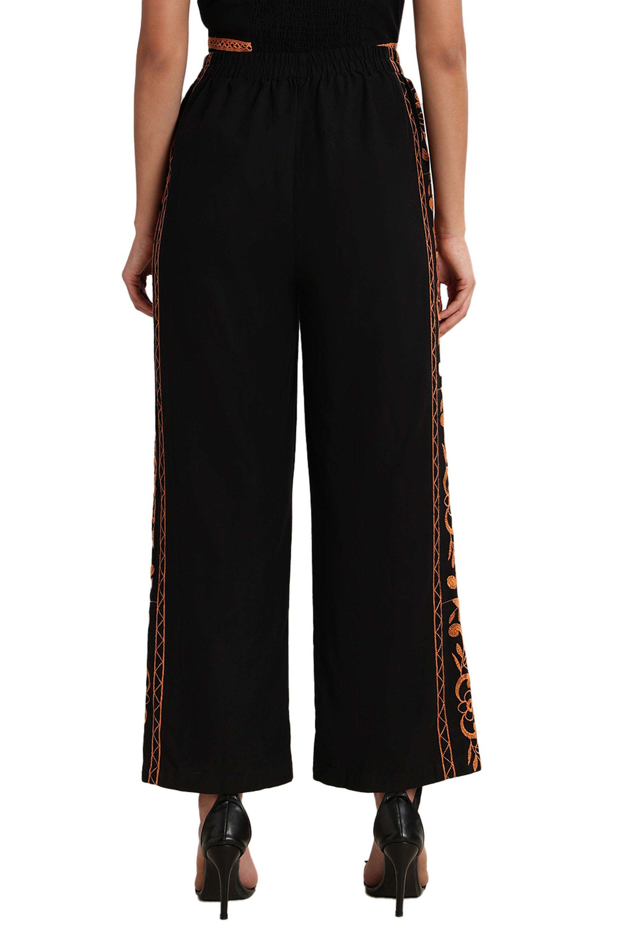 Mid-Rise-Viscose-Regular-Fit-Women-s-Pants