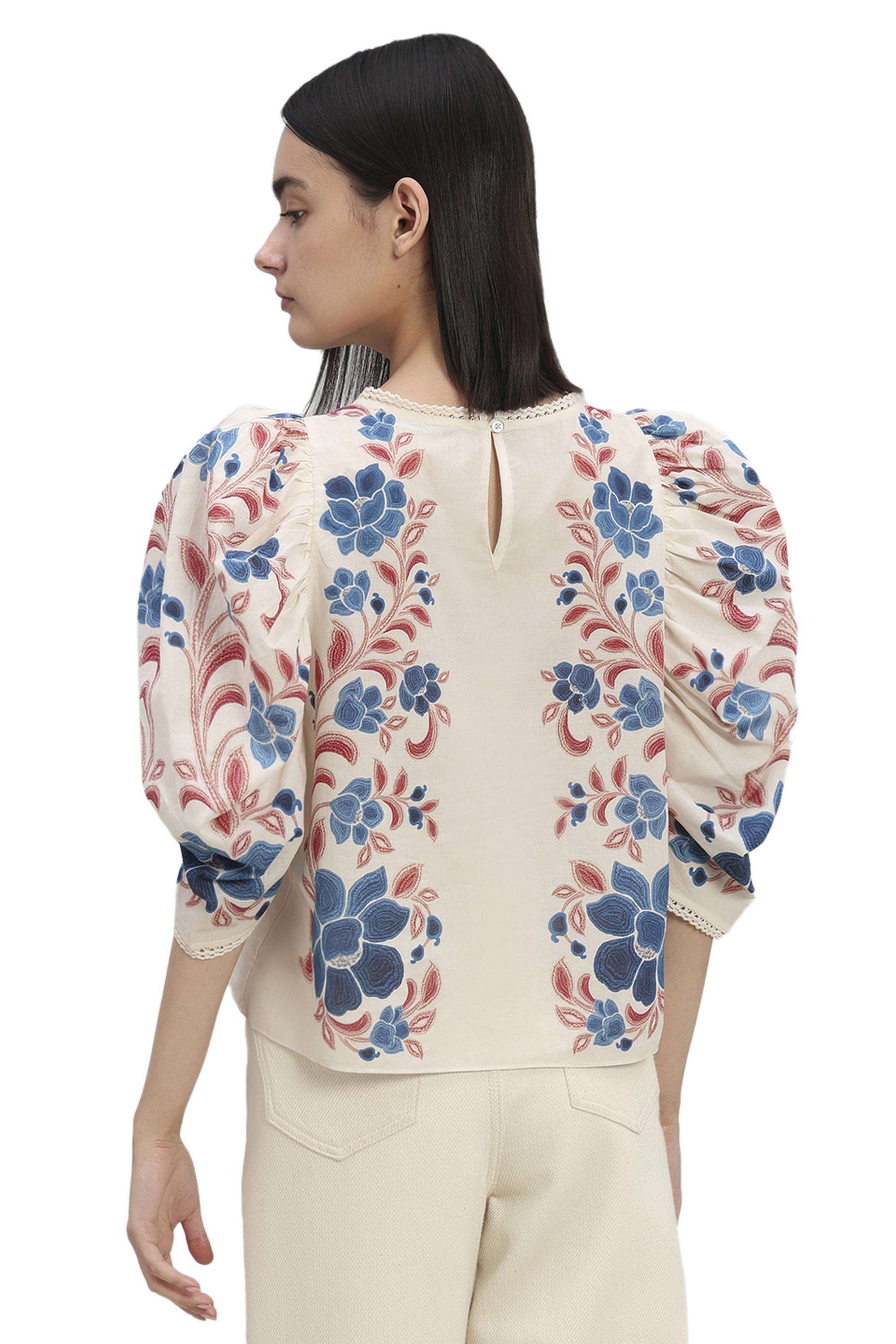 Solid-Cotton-Round-Neck-Women-s-Top