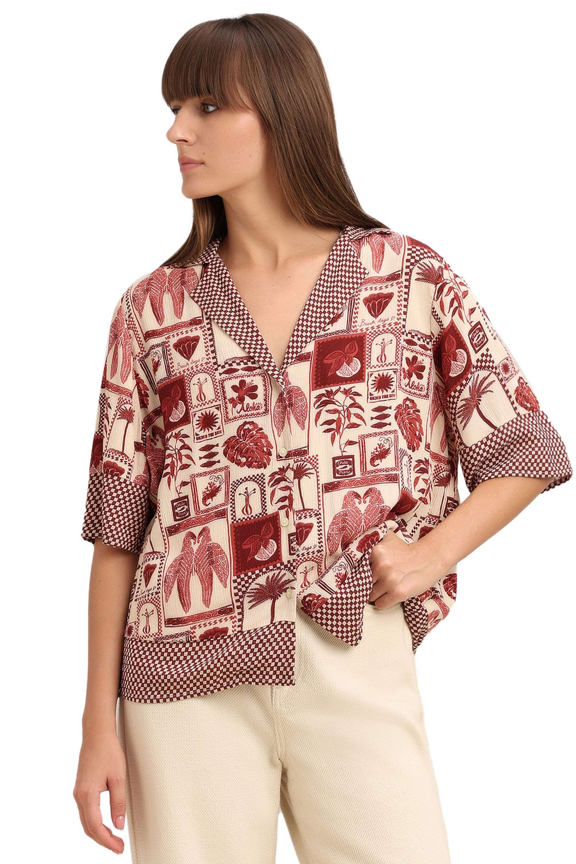 Printed Viscose Regular Fit Women's Casual Shirt-image-27