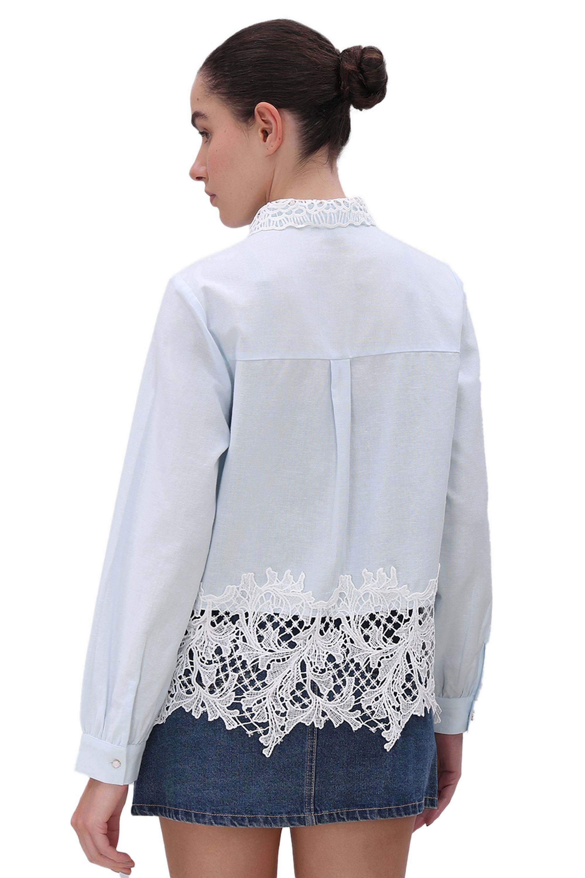 Printed-Cotton-V-Neck-Women-s-Shirt