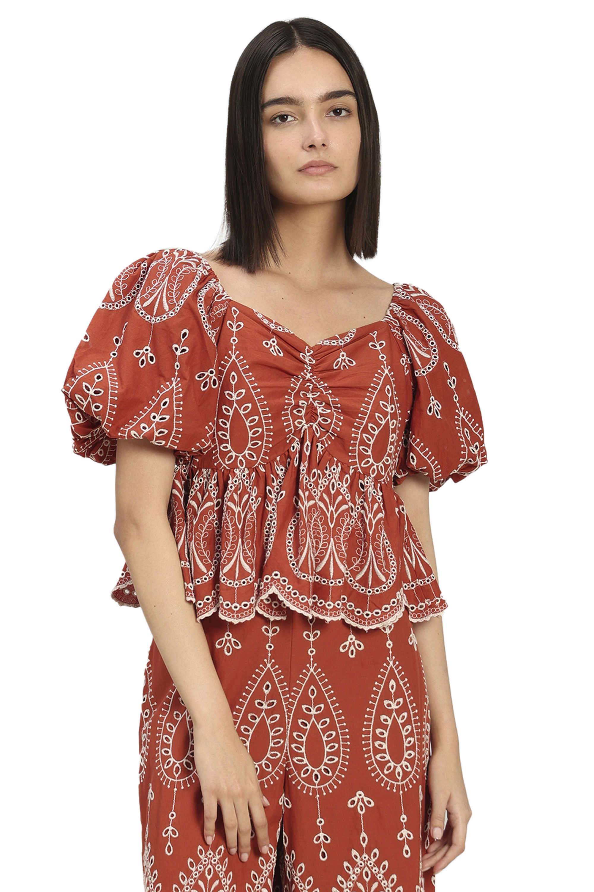 Solid-Cotton-V-Neck-Women-s-Top