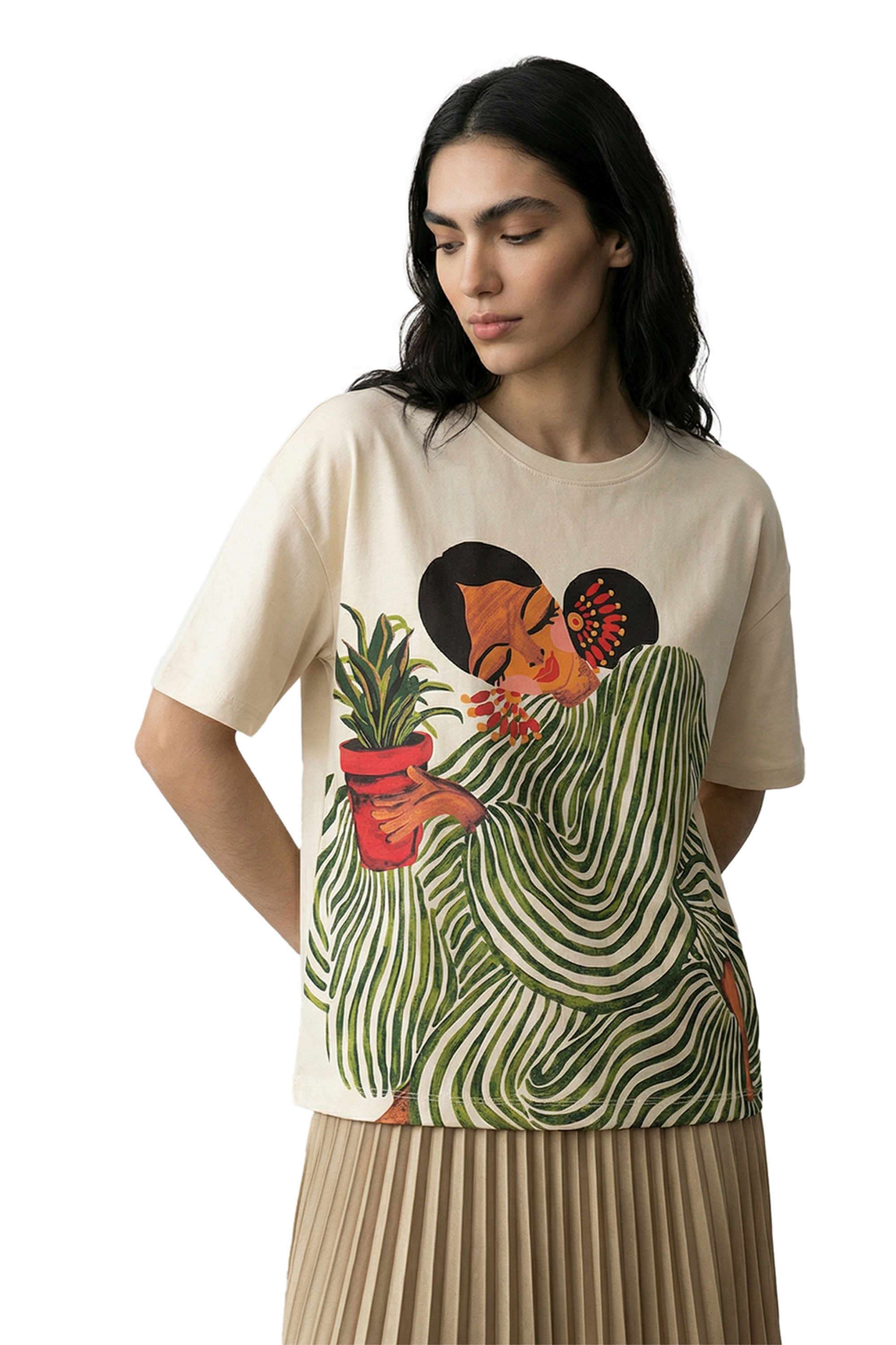 Printed-Cotton-Round-Neck-Women-s-T-Shirt