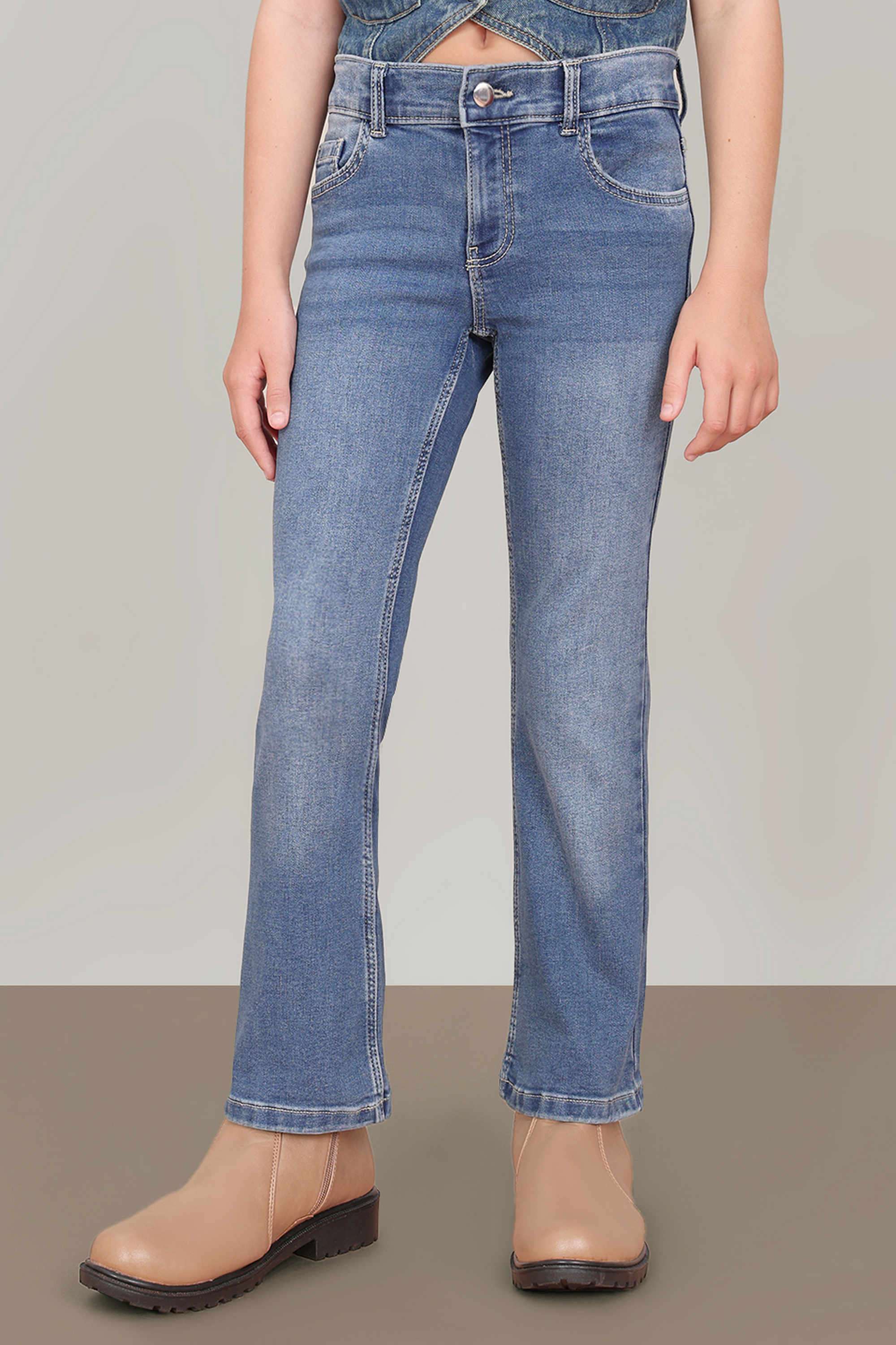 Solid-Regular-Fit-Girls-Jeans
