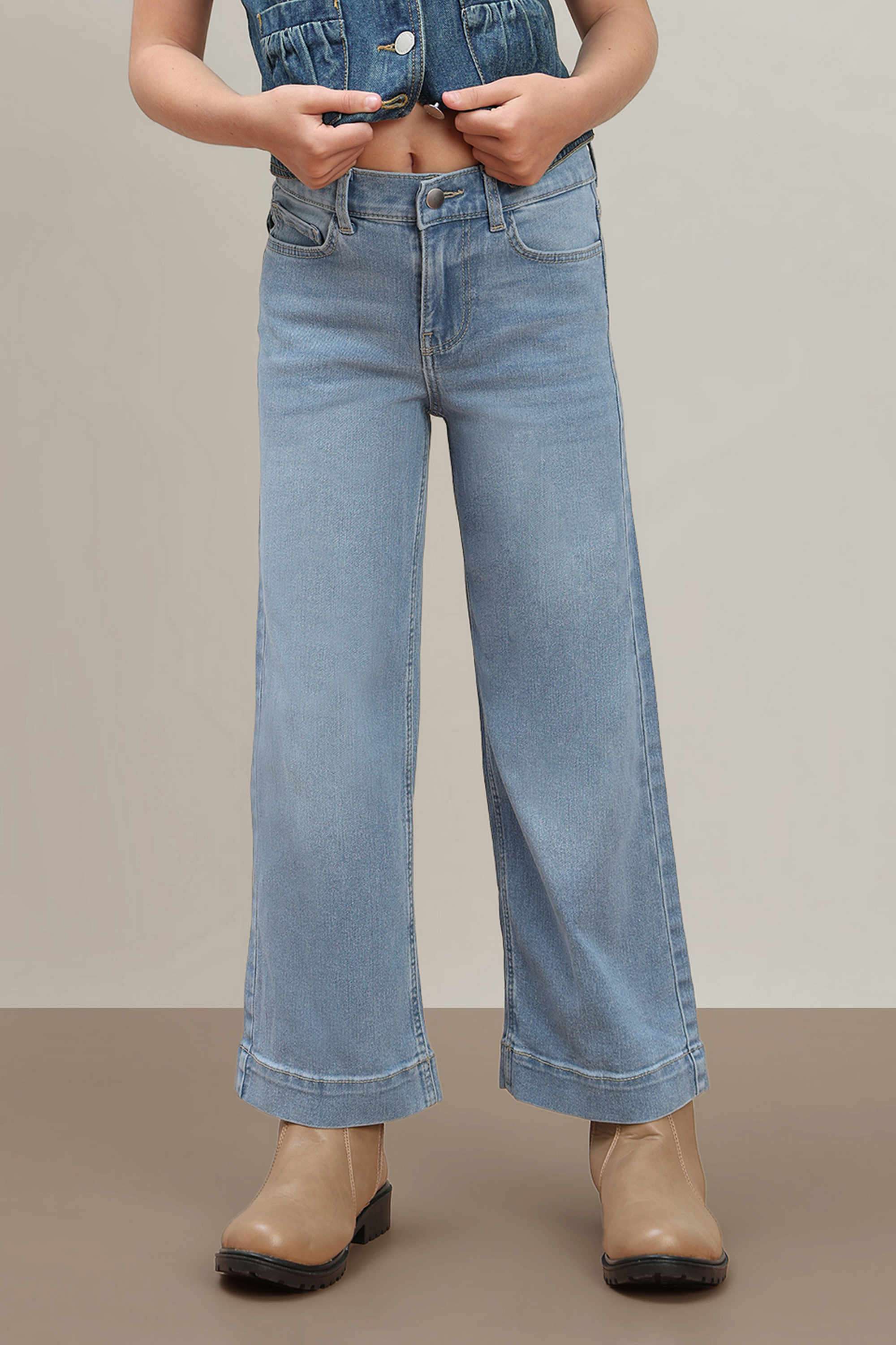 Solid-Regular-Fit-Girls-Jeans
