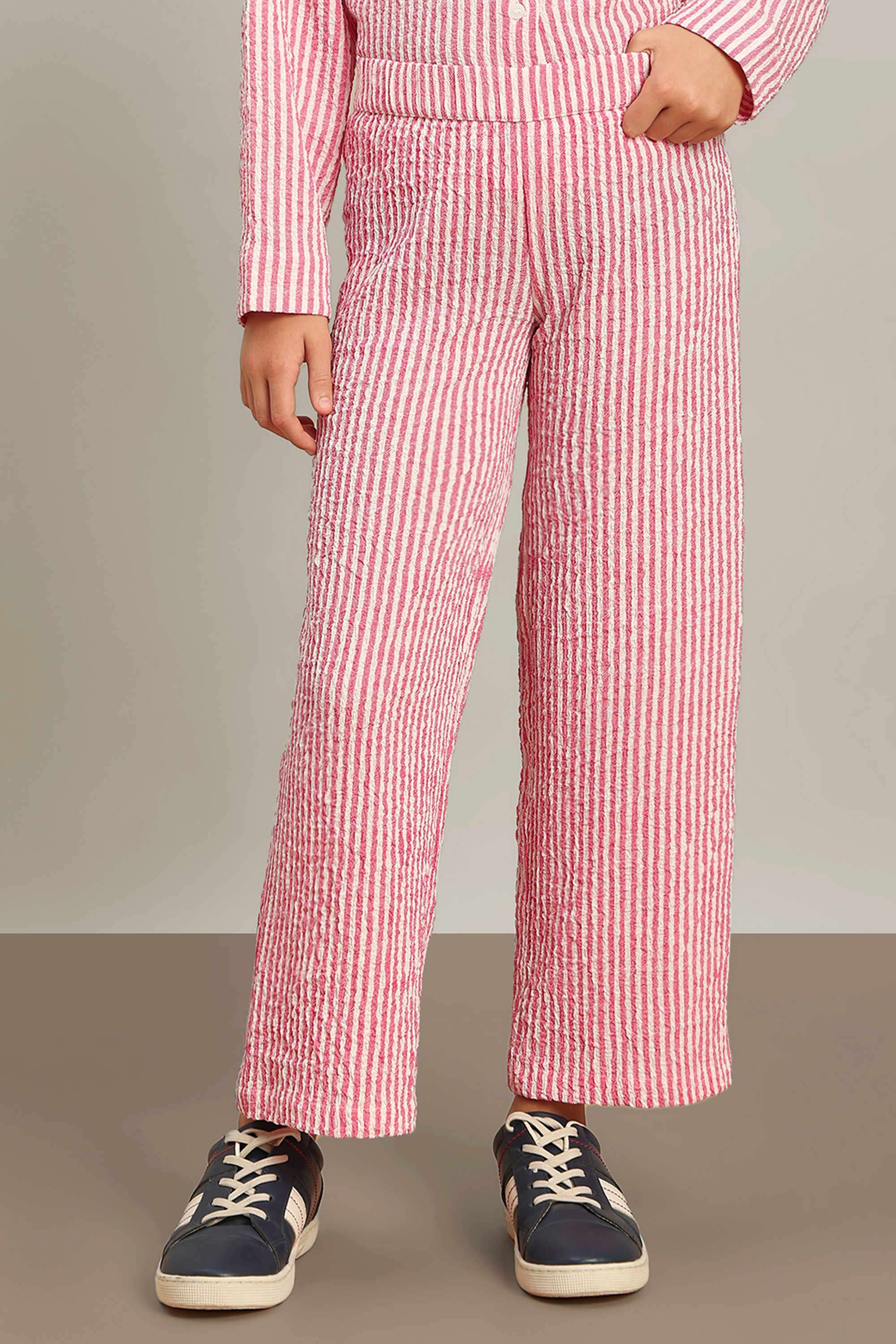 Stripes-Regular-Fit-Girls-Pants