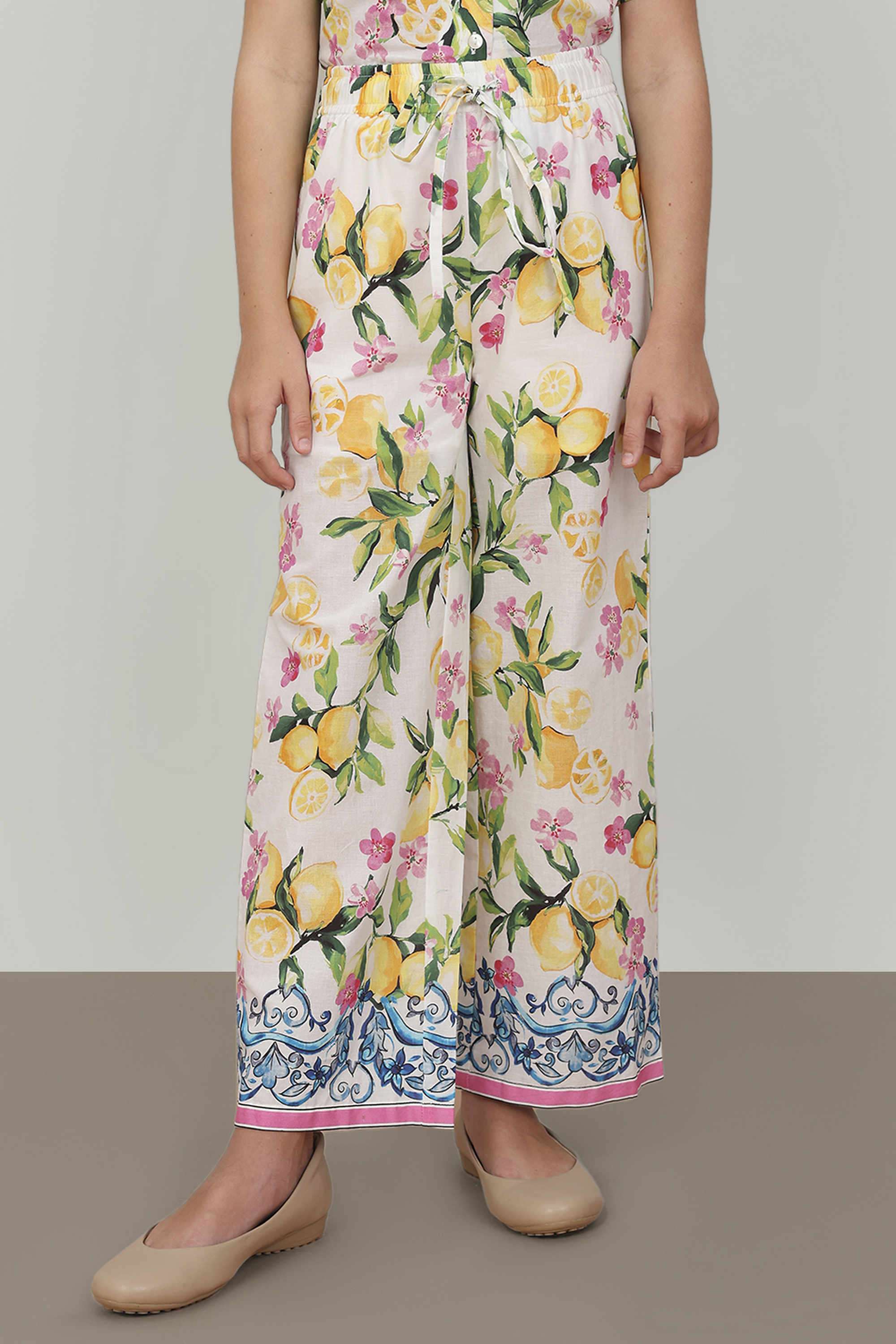 Floral-Regular-Fit-Girls-Pants