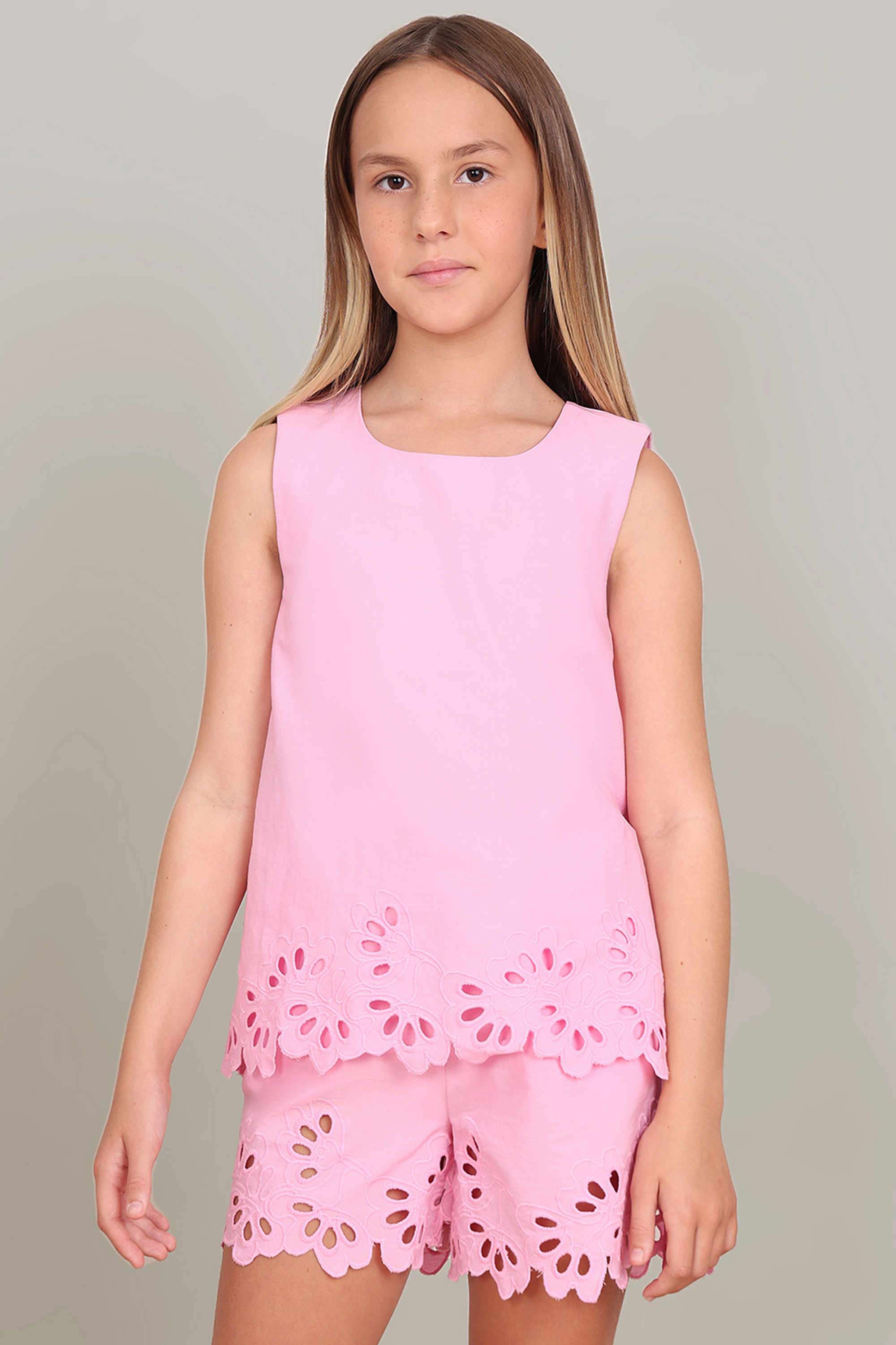 Solid-Round-Neck-Girls-Top