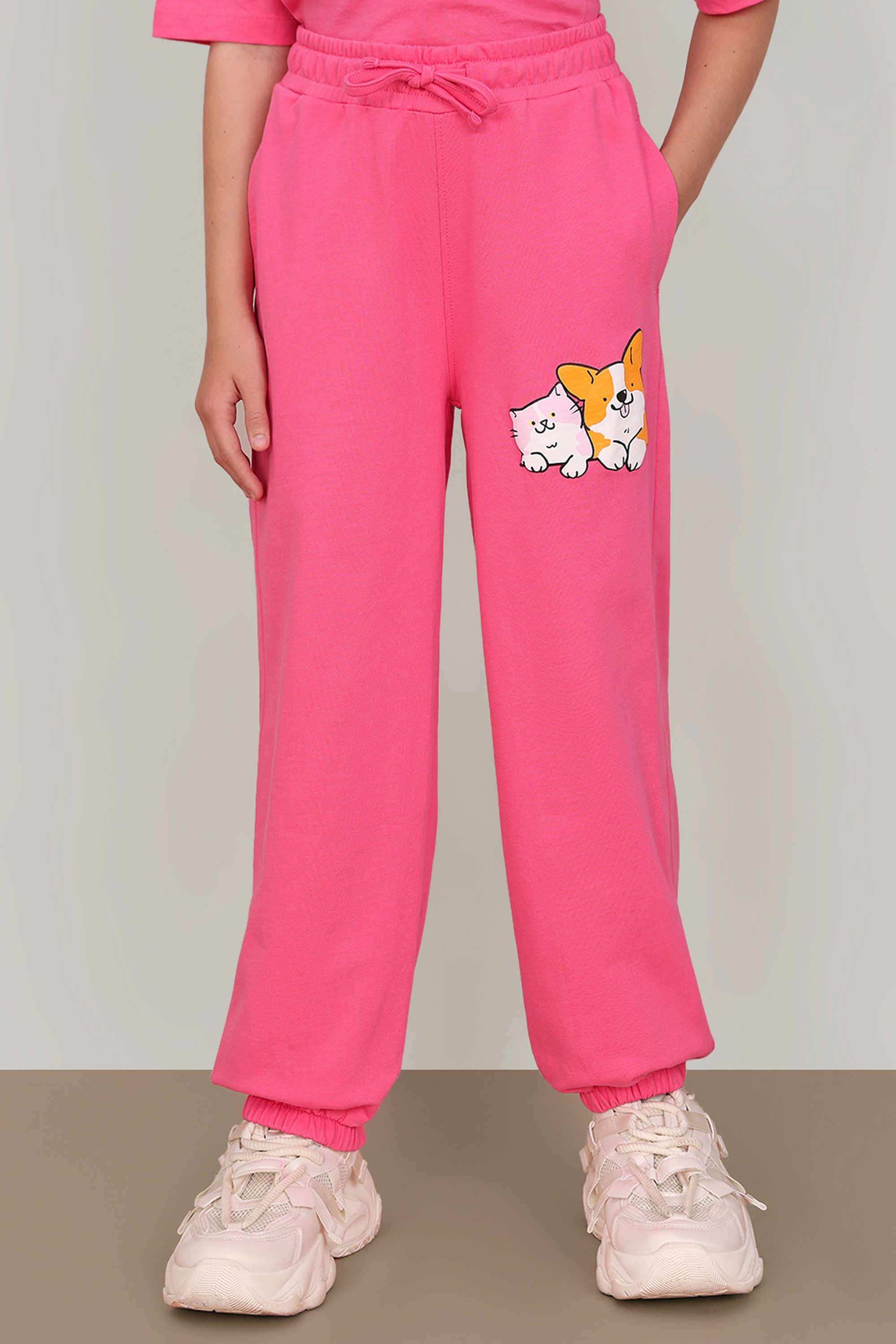 Animal-Print-Regular-Fit-Girls-Pants