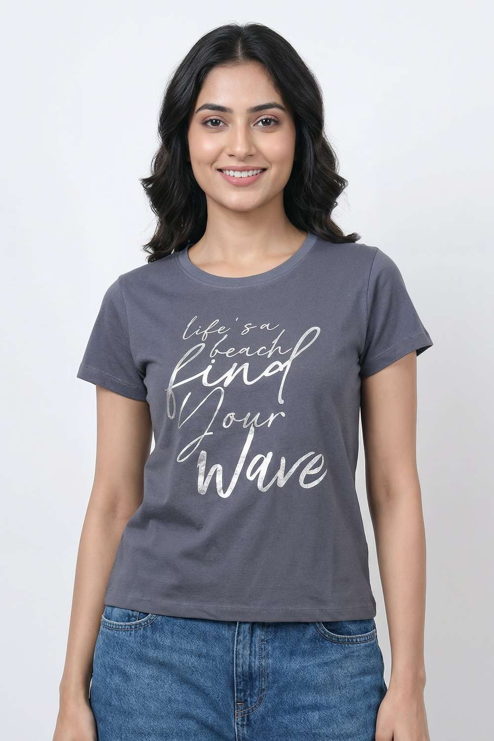 intune Printed Cotton Round Neck Women T-Shirt-picture-33