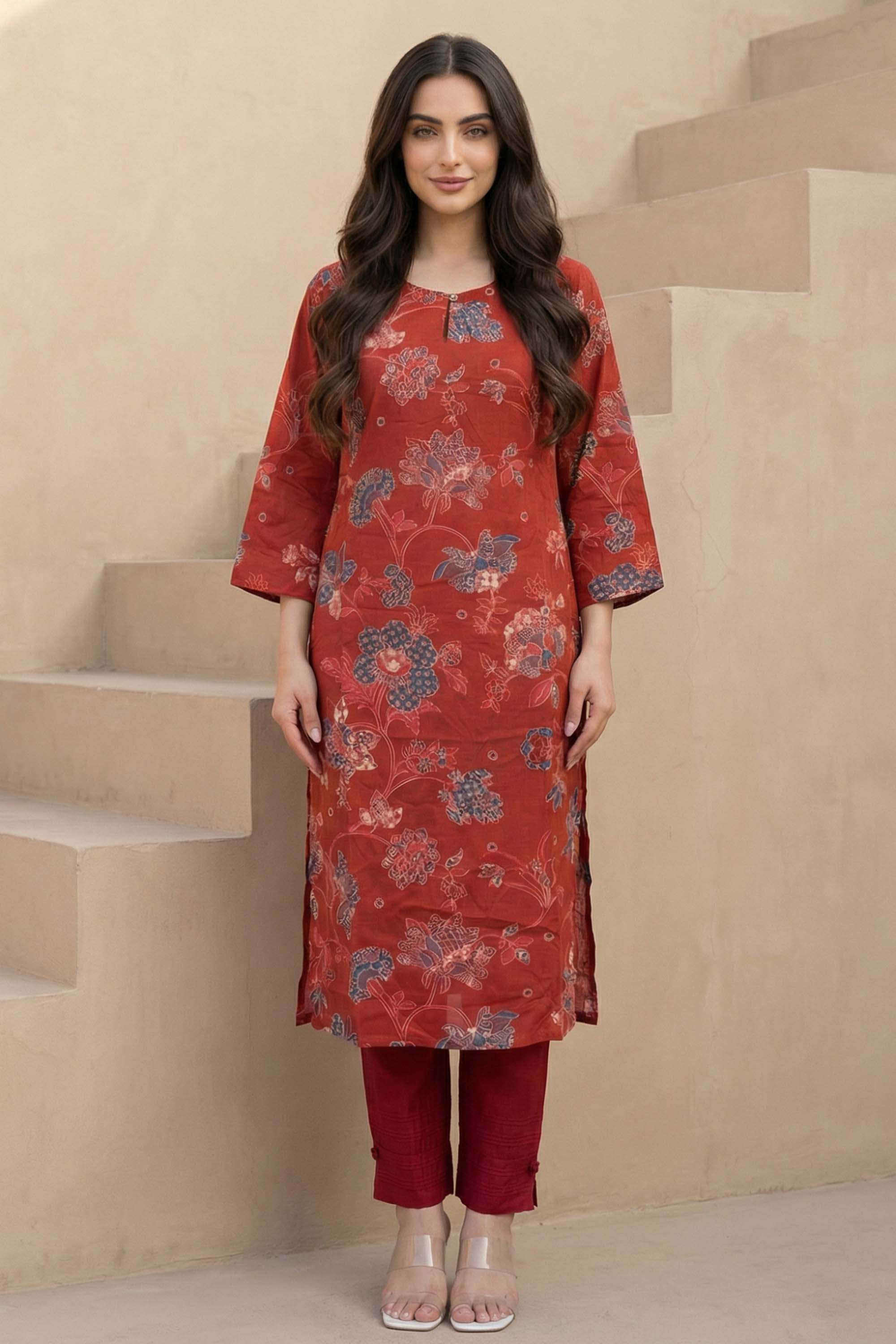 Printed Blended Fabric Women's Top-picture-12