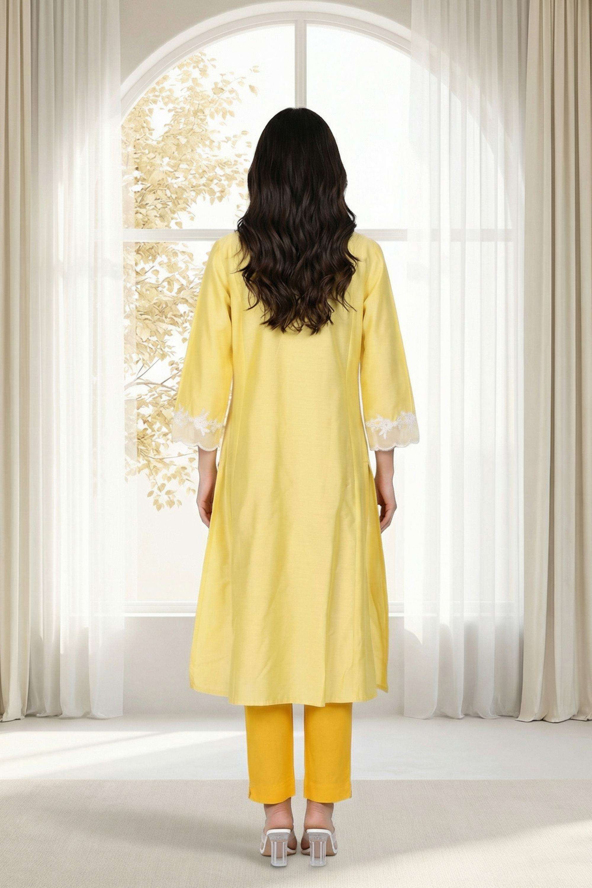 Textured-Viscose-V-Neck-Women-s-Ethnic-Kurta