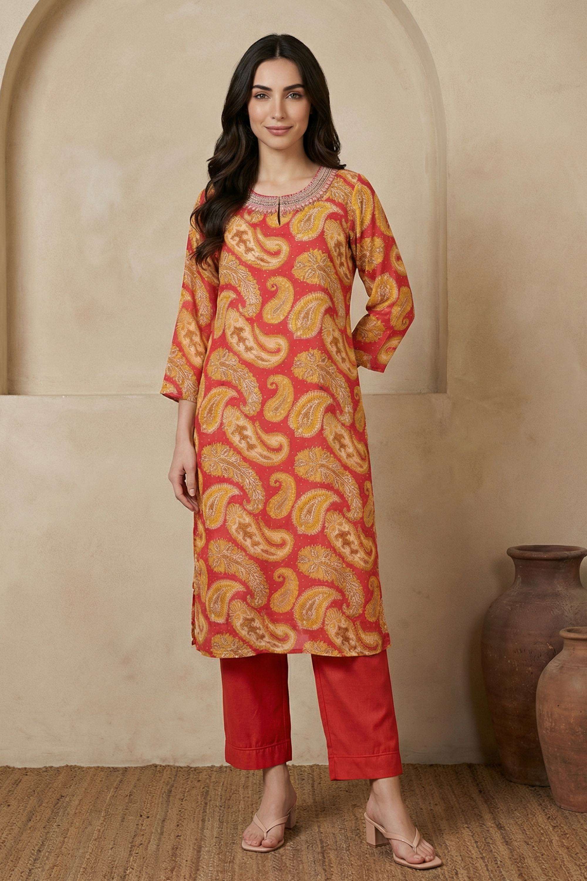 Textured-Modal-Women-s-Casual-Wear-Kurta