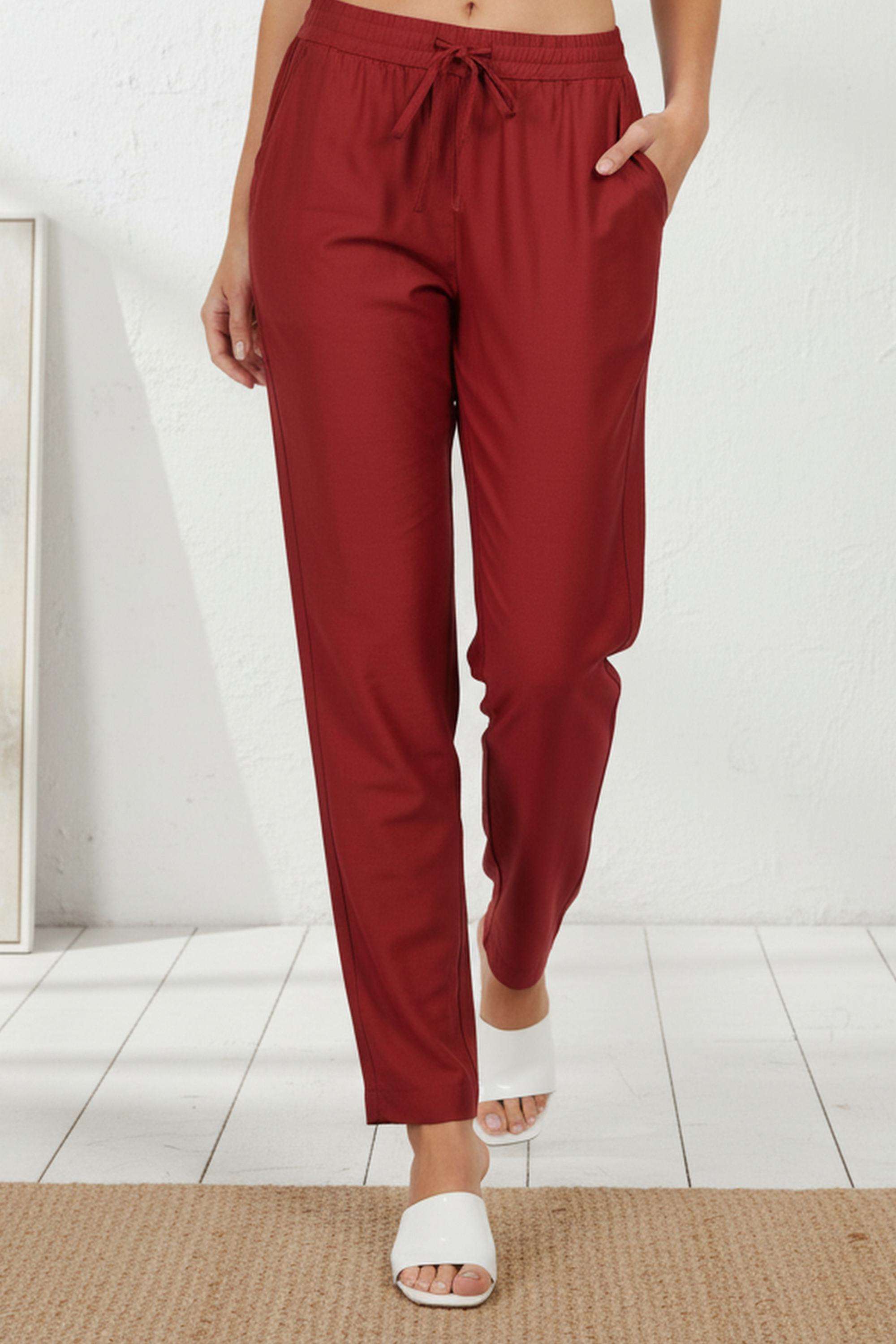 Solid-Relaxed-Fit-Viscose-Women-s-Ethnic-Pants