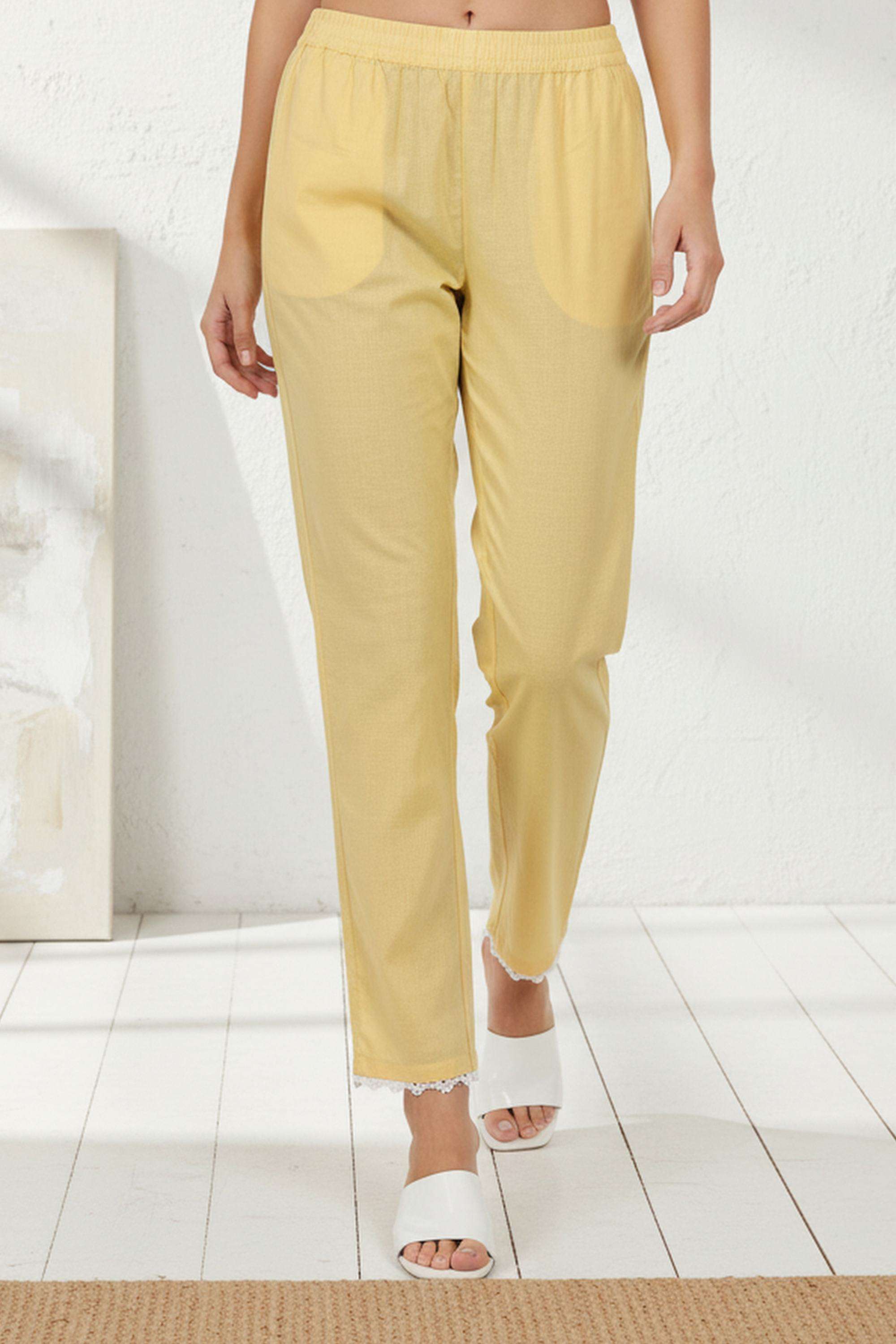 Solid-Regular-Fit-Blended-Fabric-Women-s-Ethnic-Pants