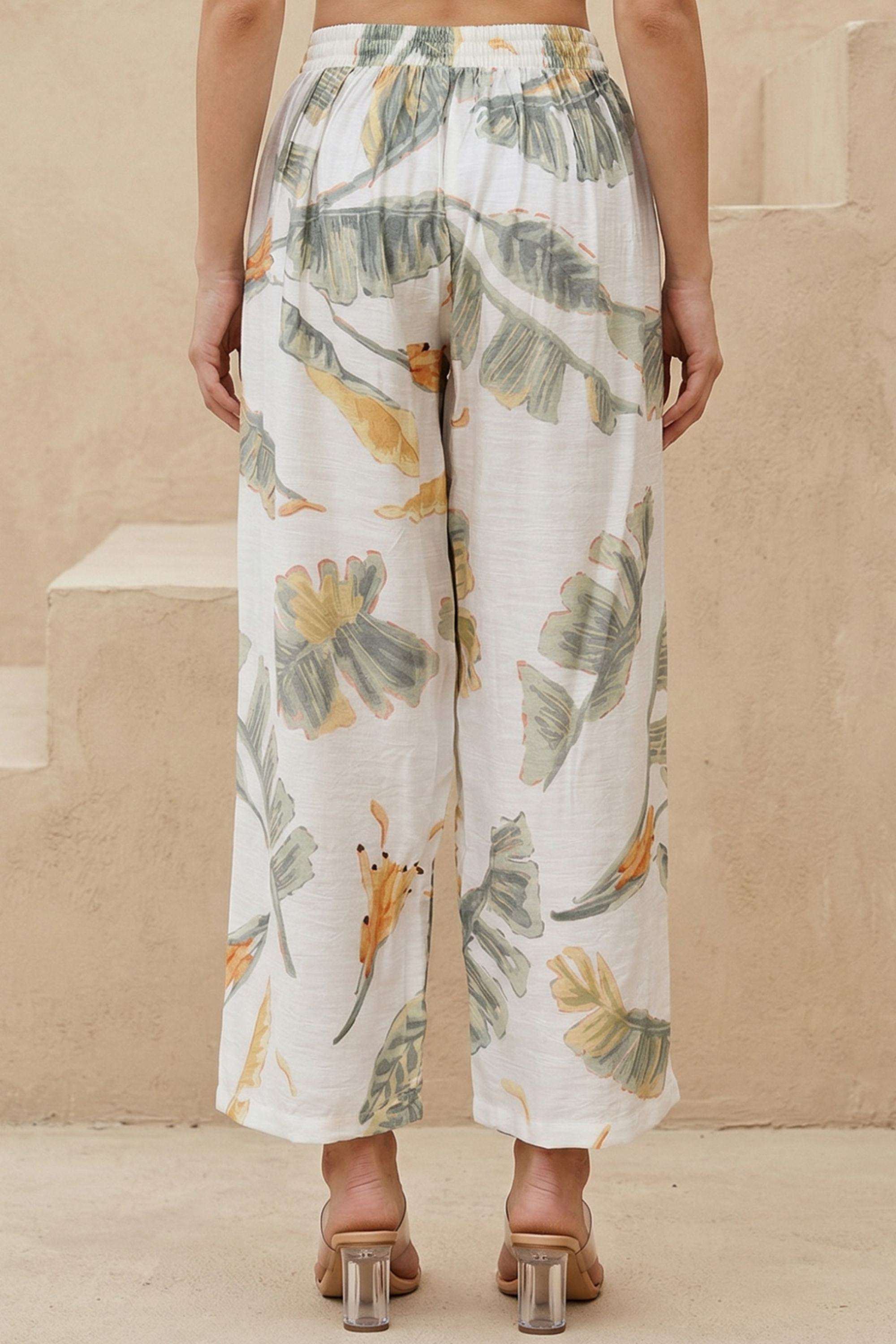 Mid-Rise-Blended-Fabric-Wide-Leg-Fit-Women-s-Pants