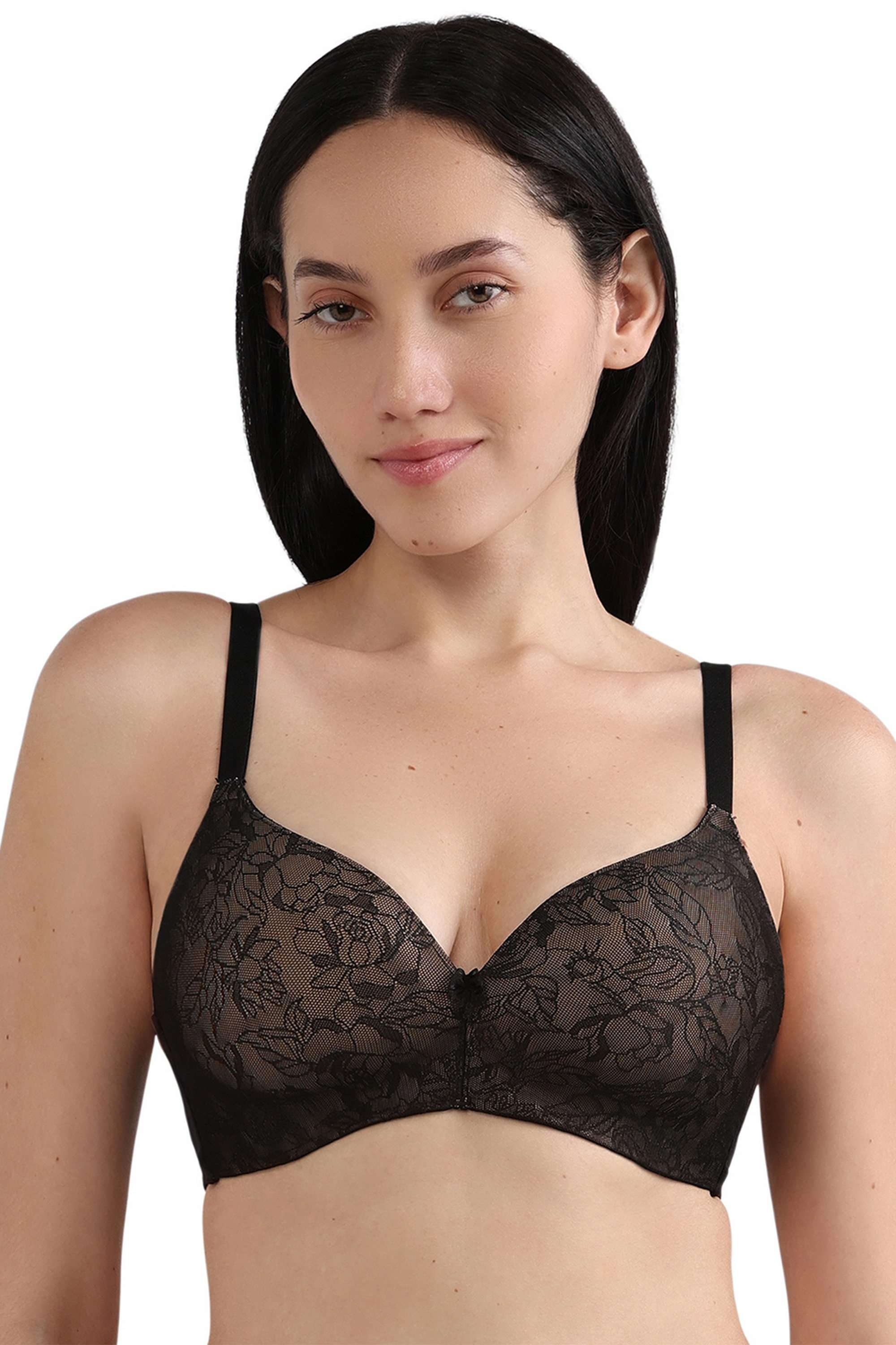 Wacoal-Womens-Zoe-Lace-Padded-Non-wired-3/4th-Cup-Everyday-Wear-Comfort-Fit-T-shirt-Bra