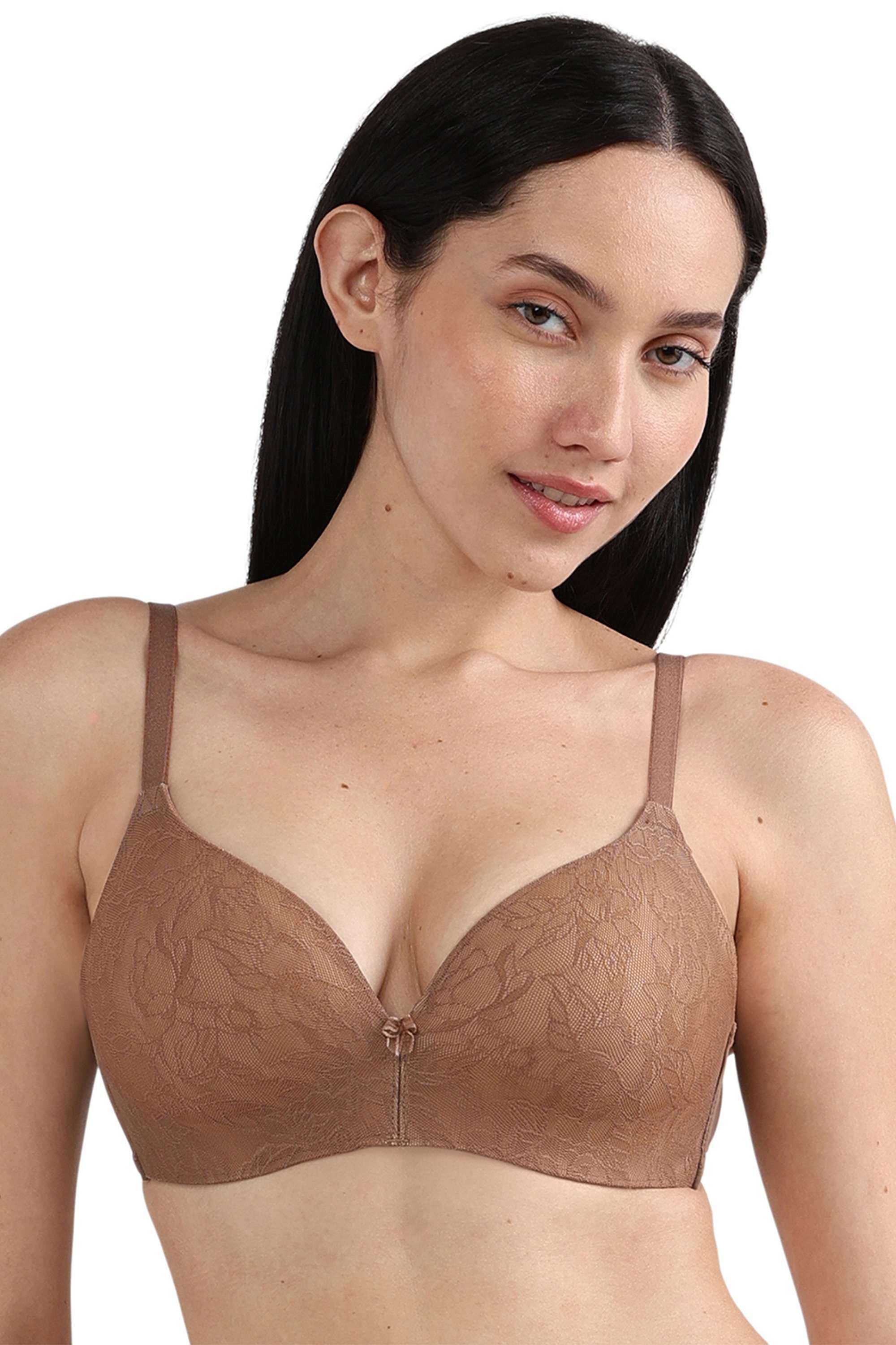 Wacoal-Womens-Zoe-Lace-Padded-Non-wired-3/4th-Cup-Everyday-Wear-Comfort-Fit-T-shirt-Bra