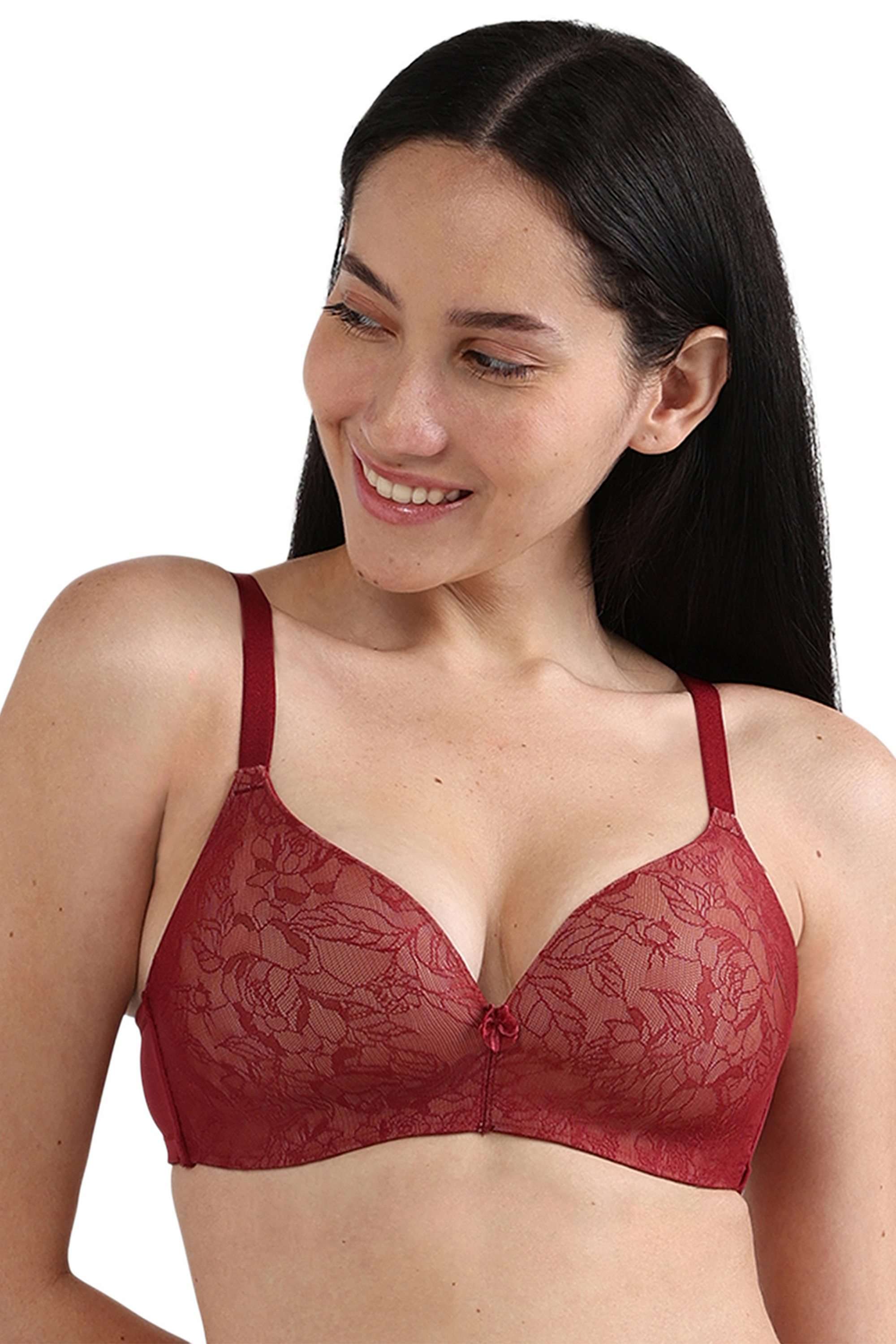 Wacoal-Womens-Zoe-Lace-Padded-Non-wired-3/4th-Cup-Everyday-Wear-Comfort-Fit-T-shirt-Bra
