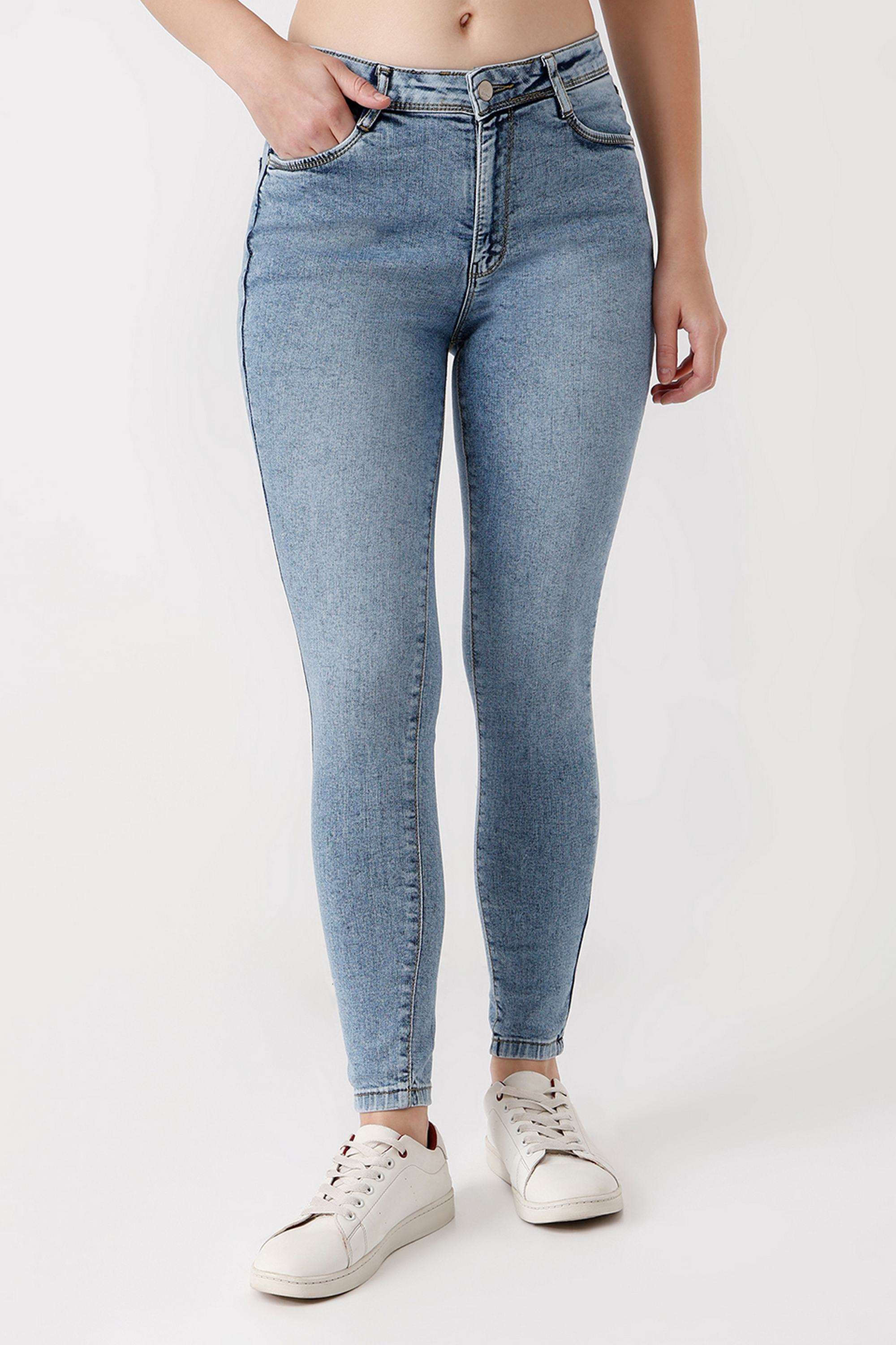 High-Rise-Blended-Fabric-Skinny-Fit-Women-Jeans