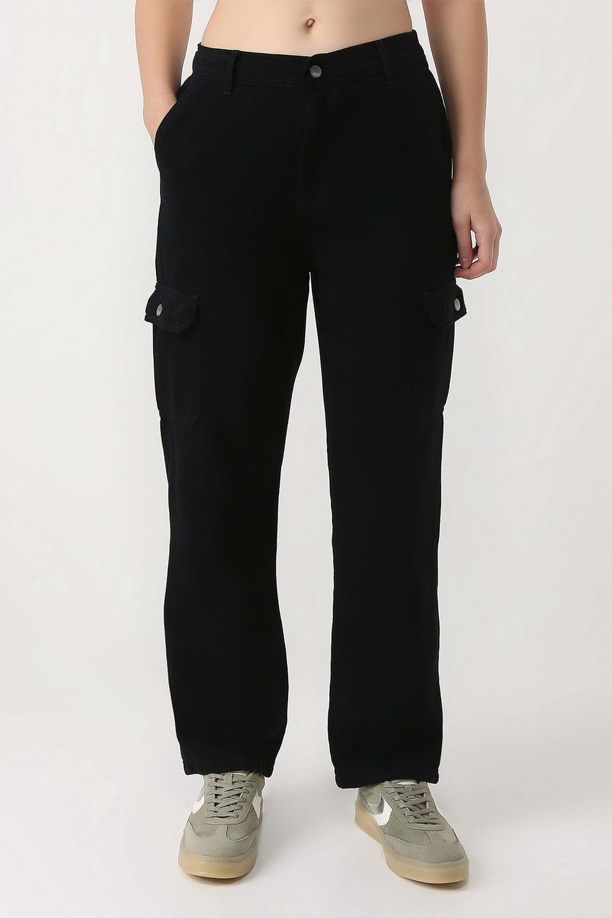 kraus Solid Relaxed Fit Cotton Women's Casual Wear Trousers-picture-18