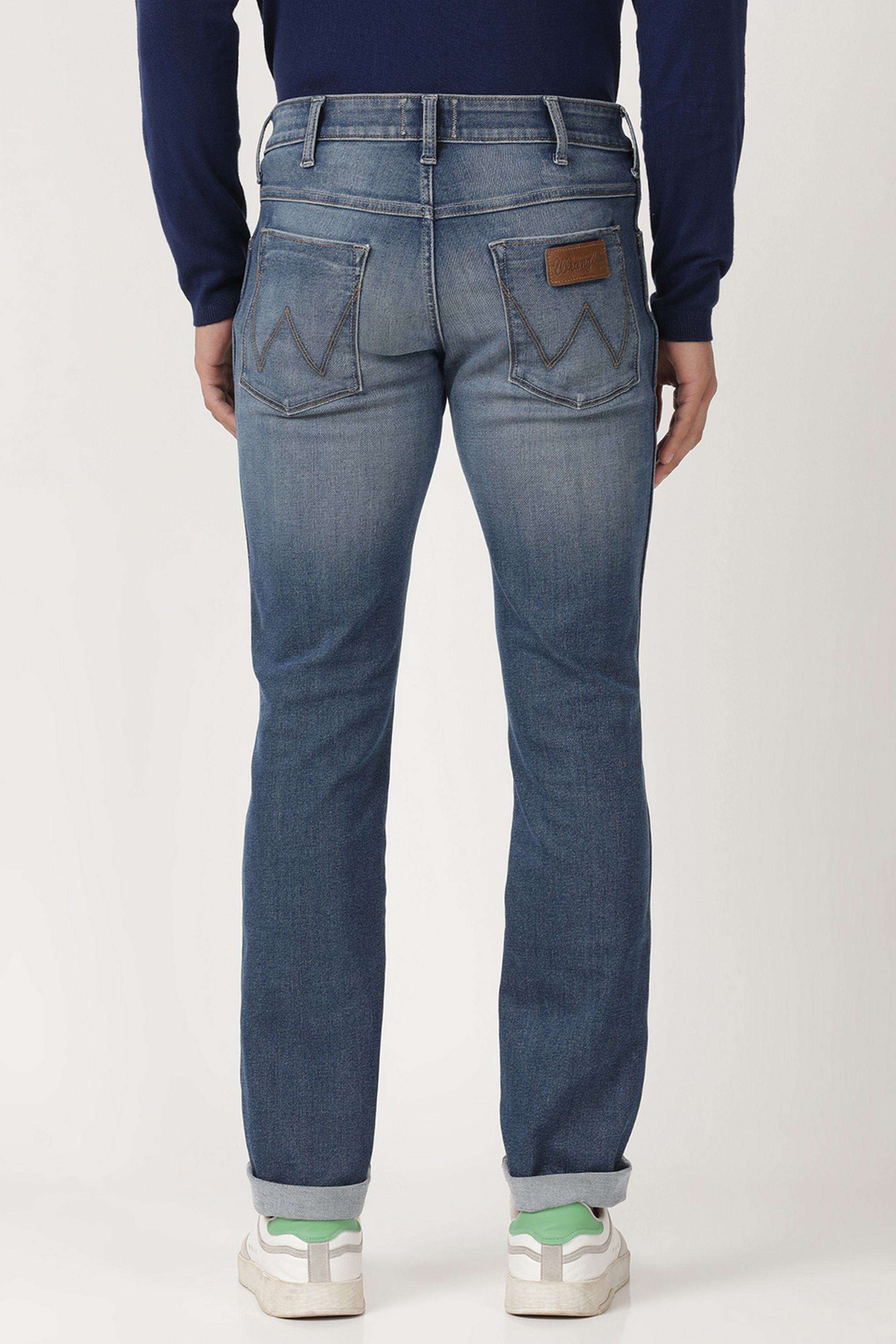 Solid-Blended-Fabric-Slim-Fit-Men-s-Jeans