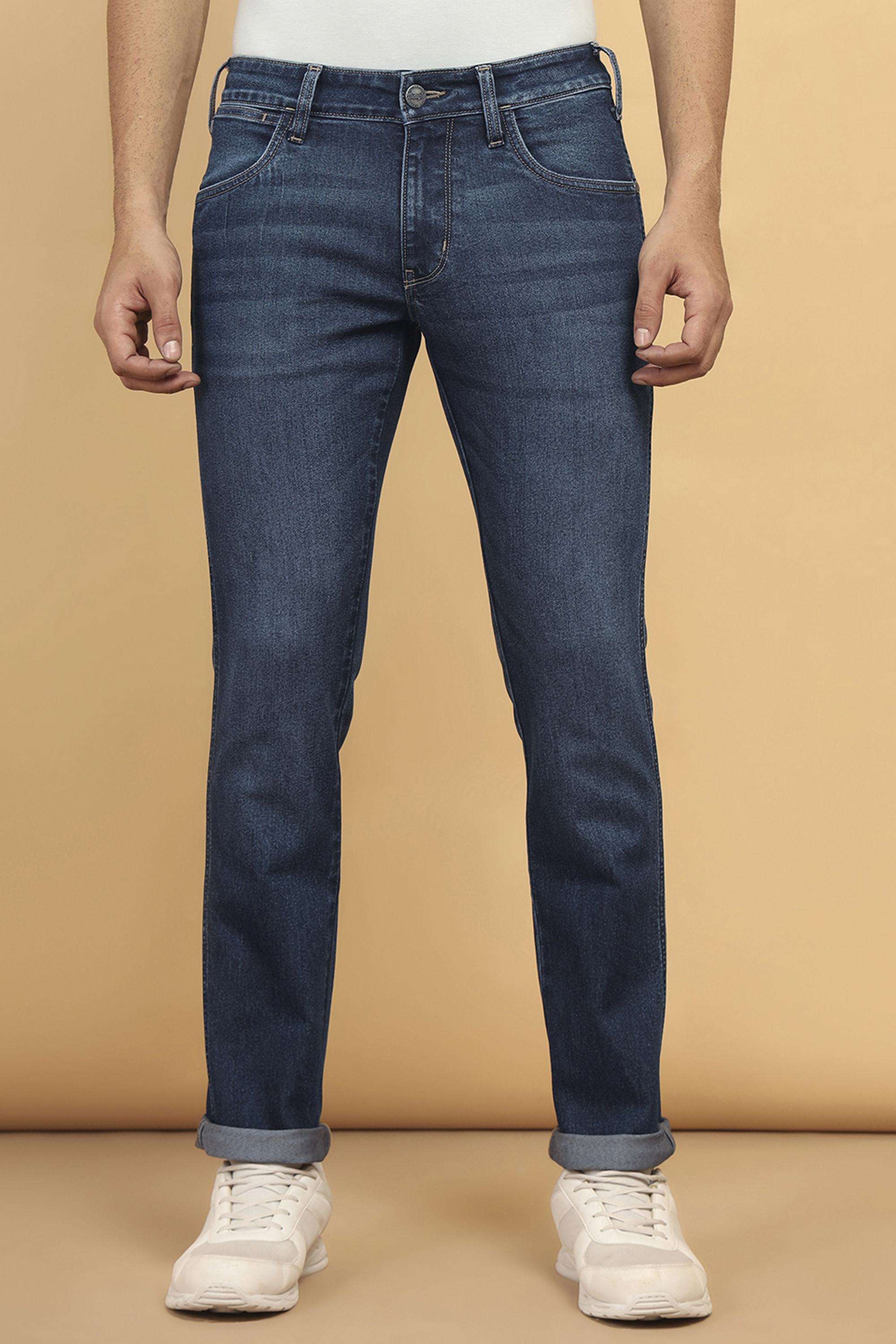 Solid-Blended-Fabric-Slim-Fit-Men-s-Jeans