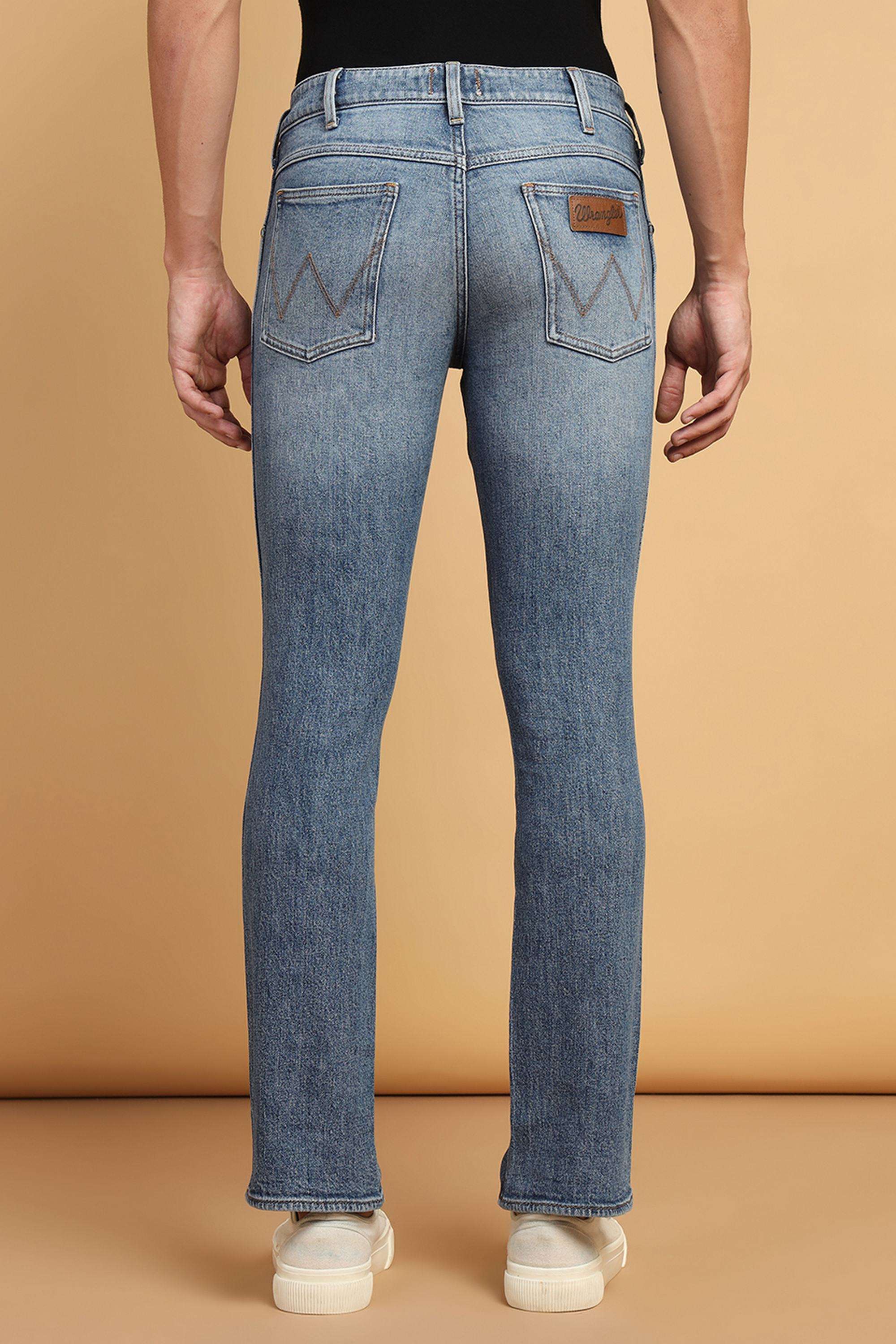 Solid-Blended-Fabric-Regular-Fit-Men-s-Jeans