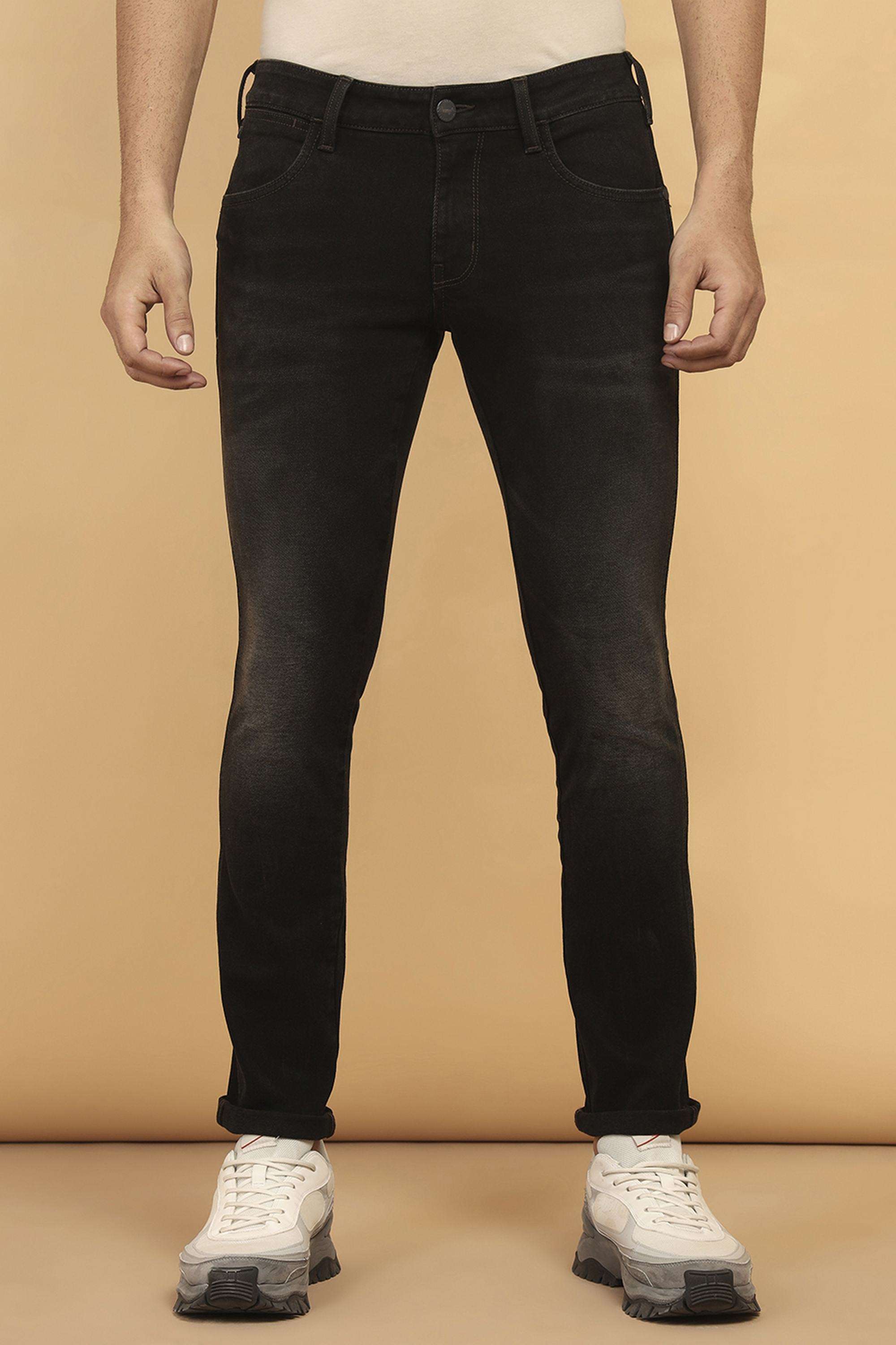 Solid-Blended-Fabric-Slim-Fit-Men-s-Jeans