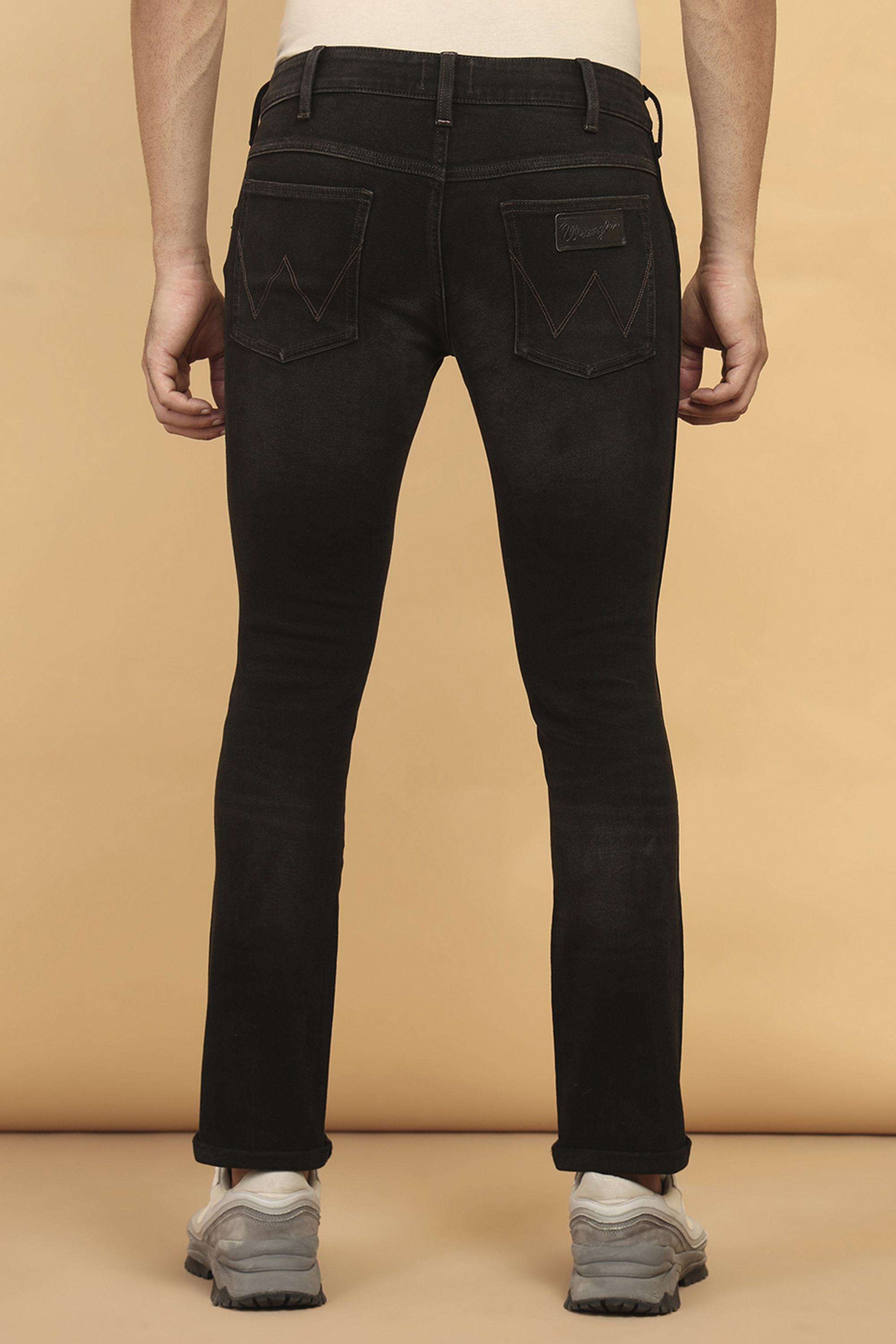 Solid-Blended-Fabric-Slim-Fit-Men-s-Jeans