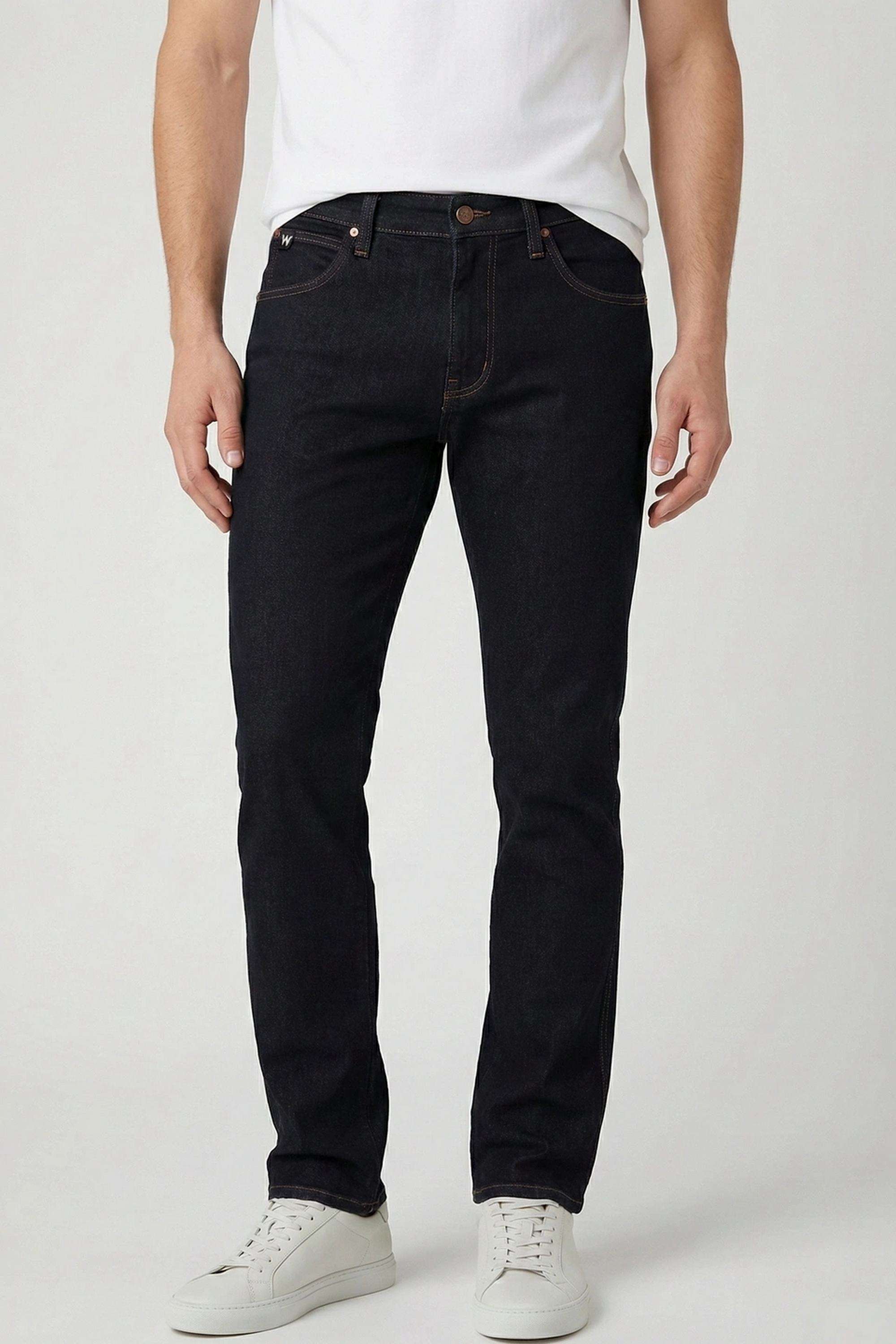 Solid-Blended-Fabric-Regular-Fit-Men-s-Jeans