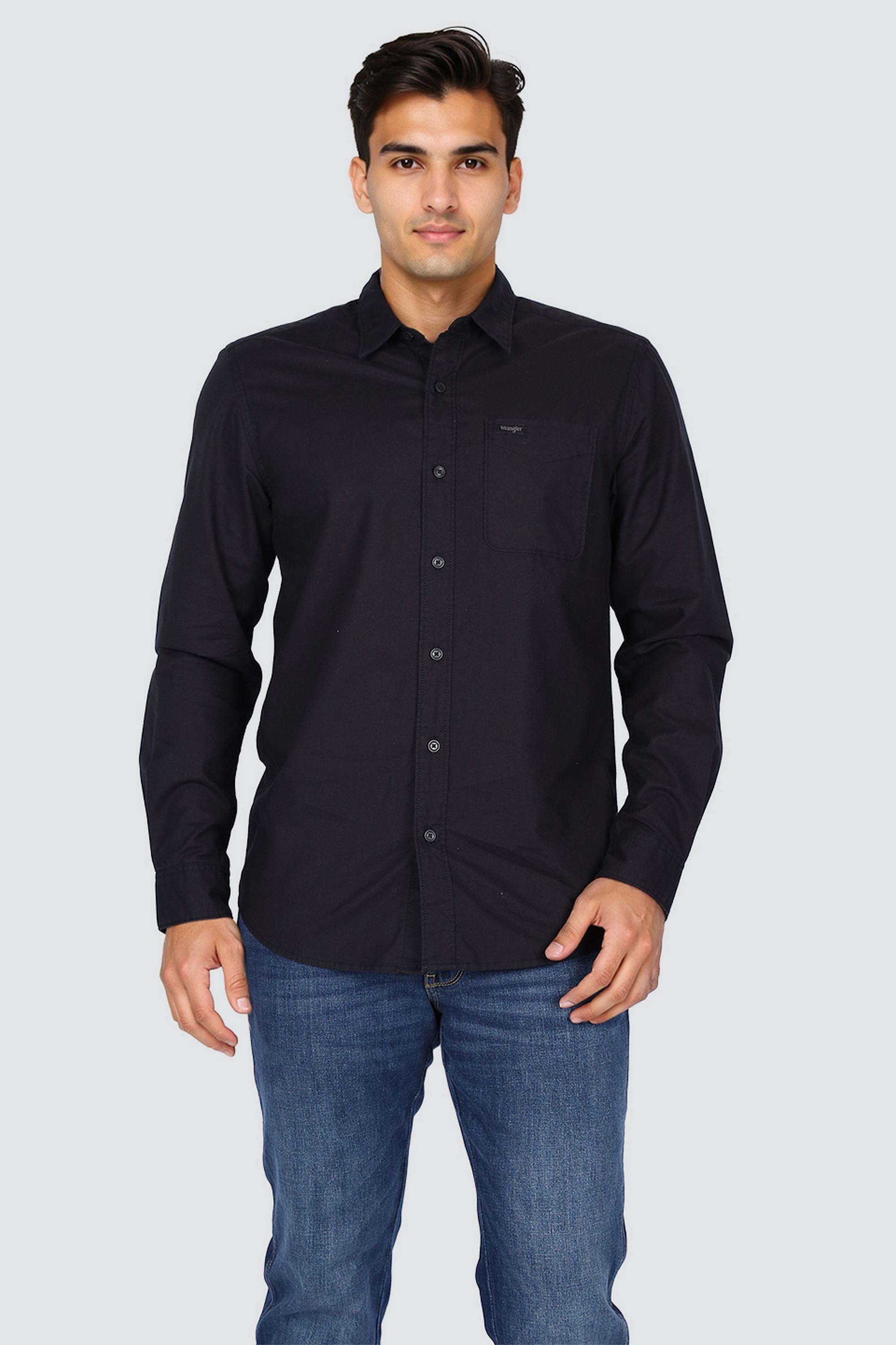 Solid-Cotton-Regular-Fit-Men-s-Casual-Shirt