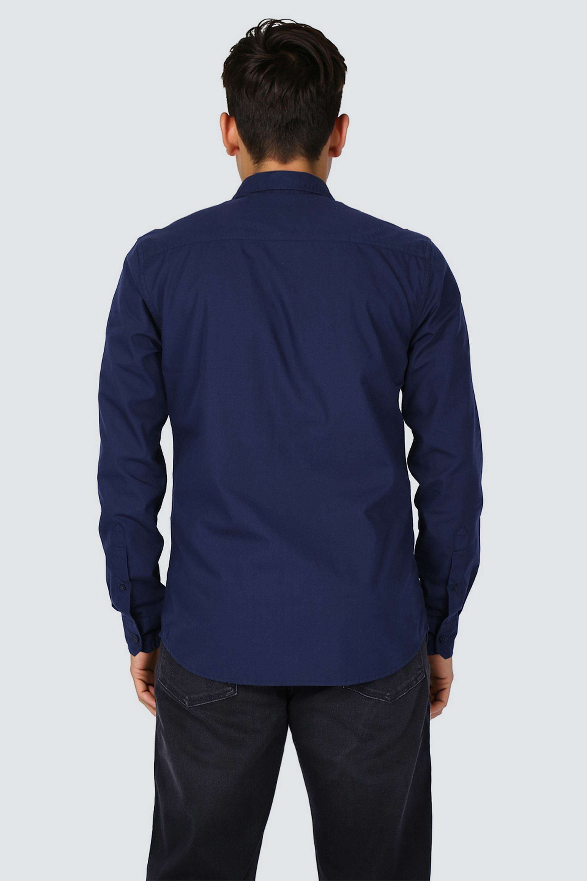 Solid-Cotton-Regular-Fit-Men-s-Casual-Shirt
