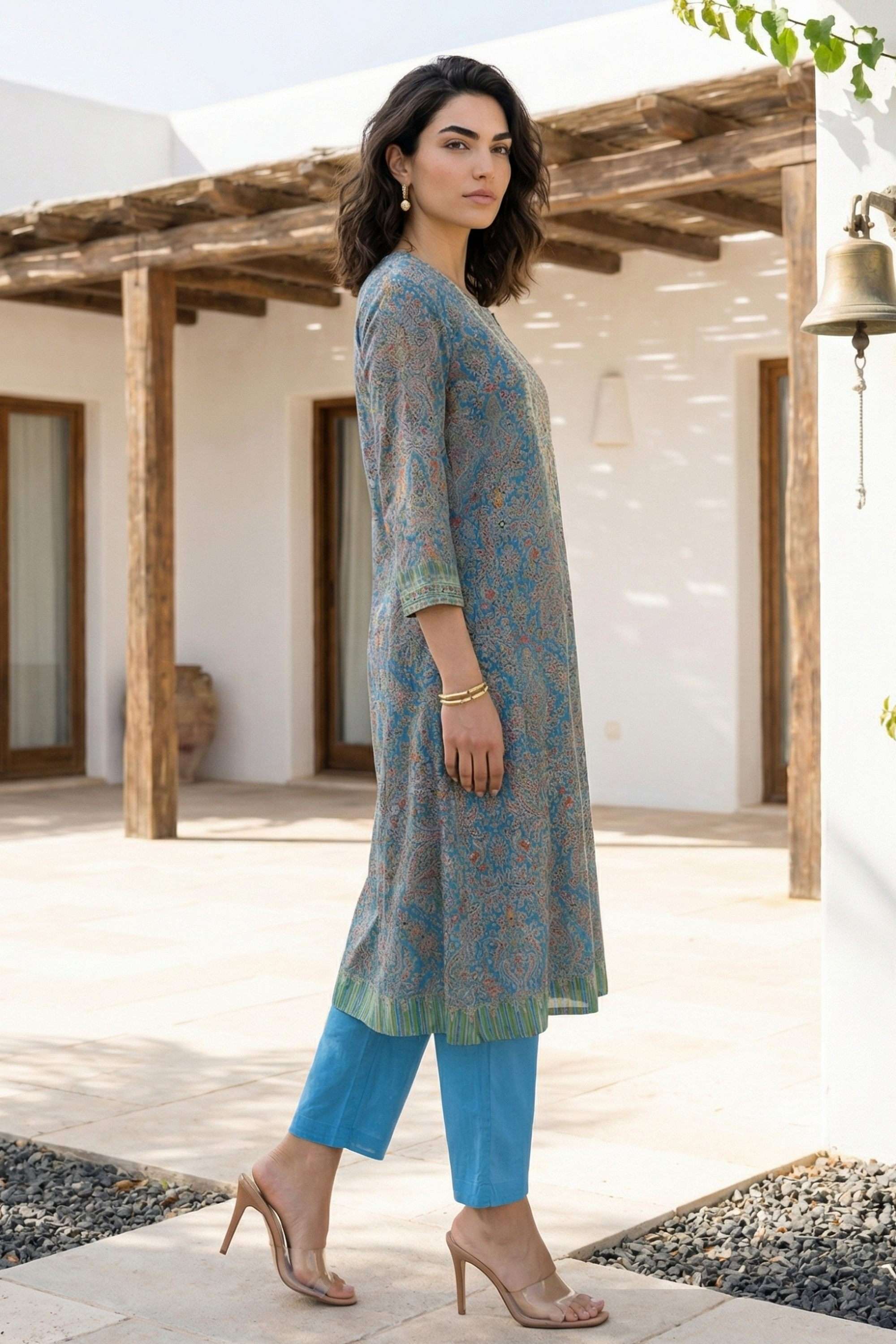 Paisley-Cotton-Blend-Woven-Women-s-Straight-Kurta-with-Straight-Pants-and-Dupatta-Set