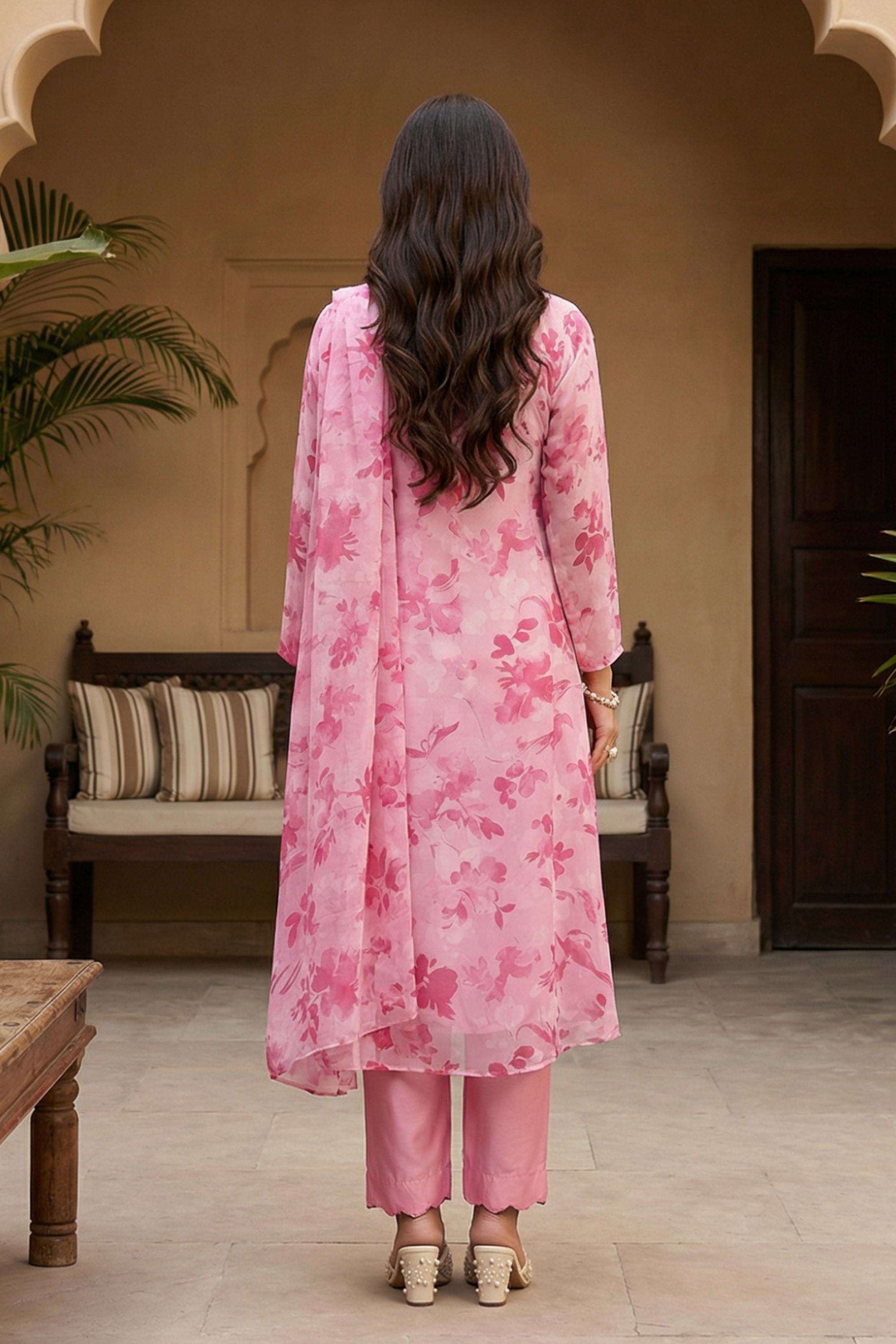 Floral-Organza-Round-Neck-Women-s-Ethnic-Kurta-Set