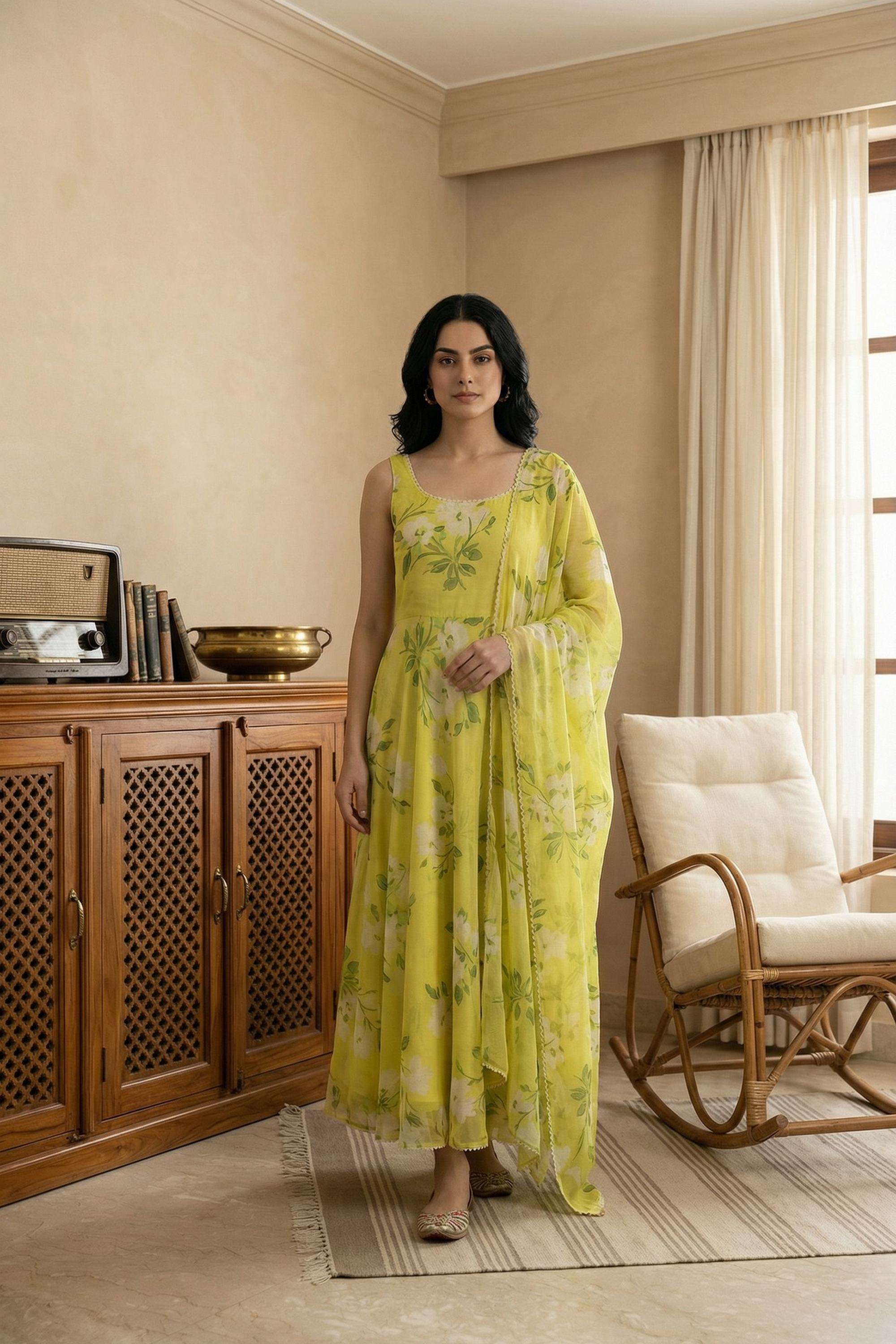 Printed-Organza-Women-s-Dress