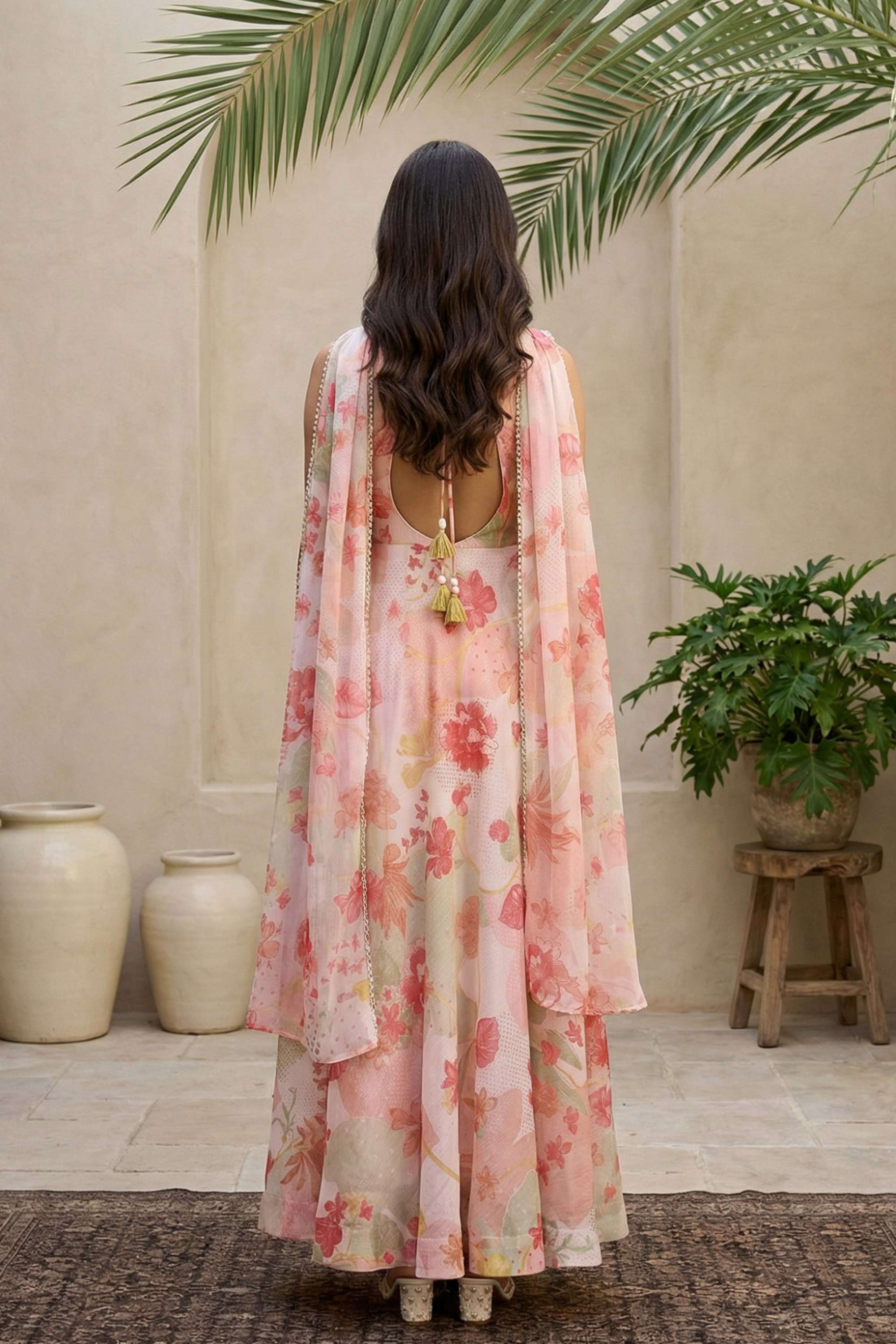 Printed-Halter-Neck-Polyester-Women-Dress