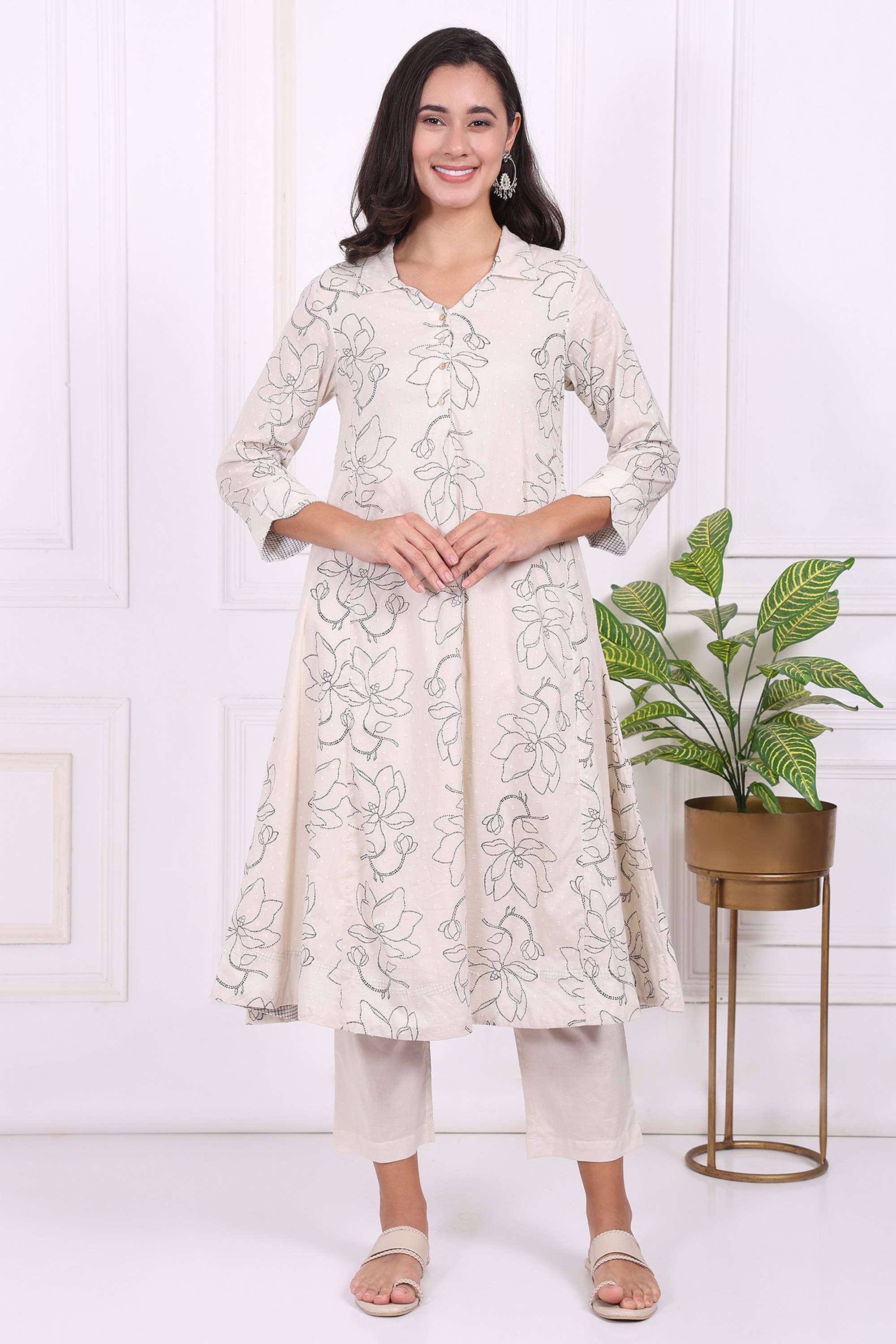 Printed-Cotton-Women-Kurta-Set