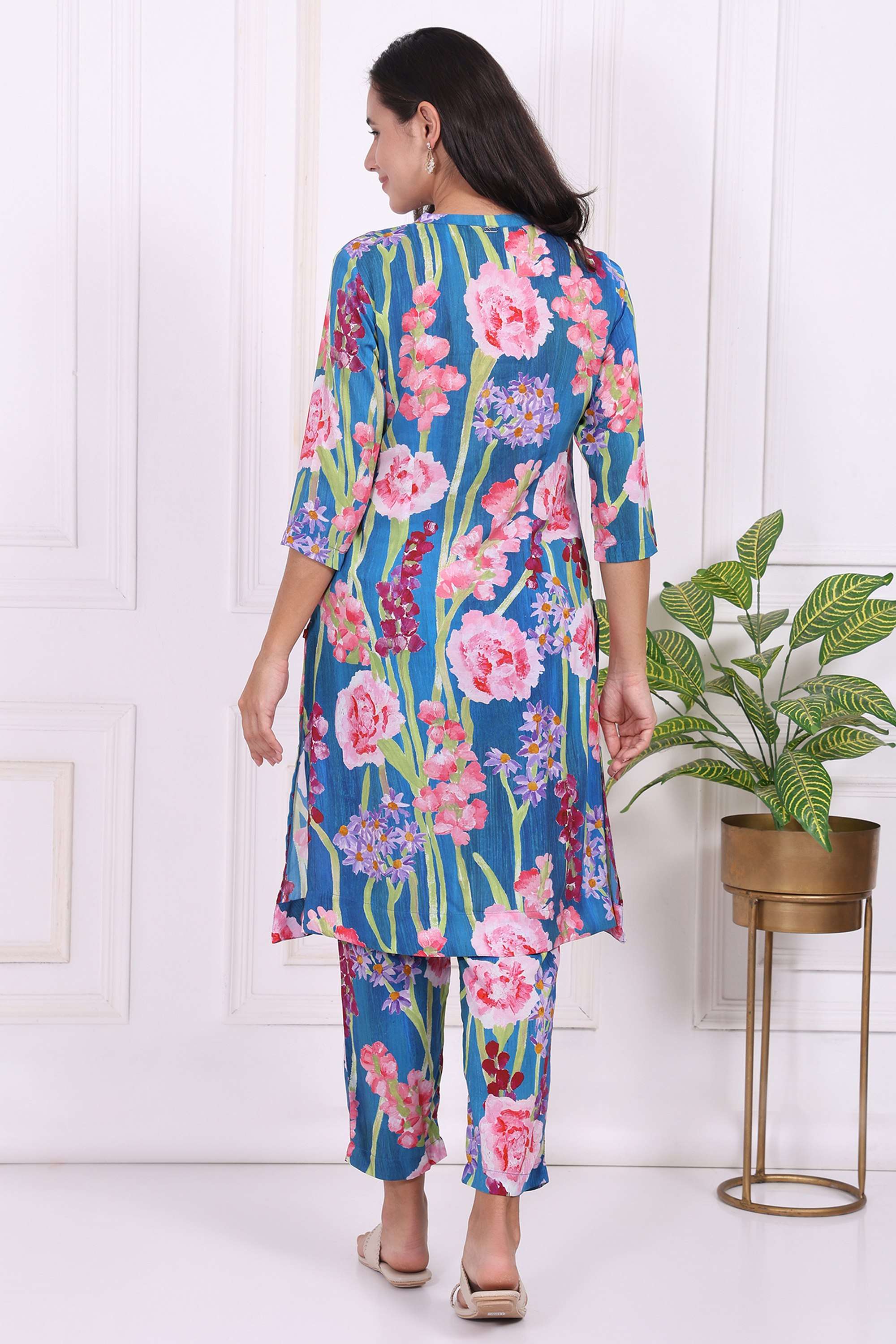 Printed-Blended-Fabric-Women-s-Festive-Wear-Kurta